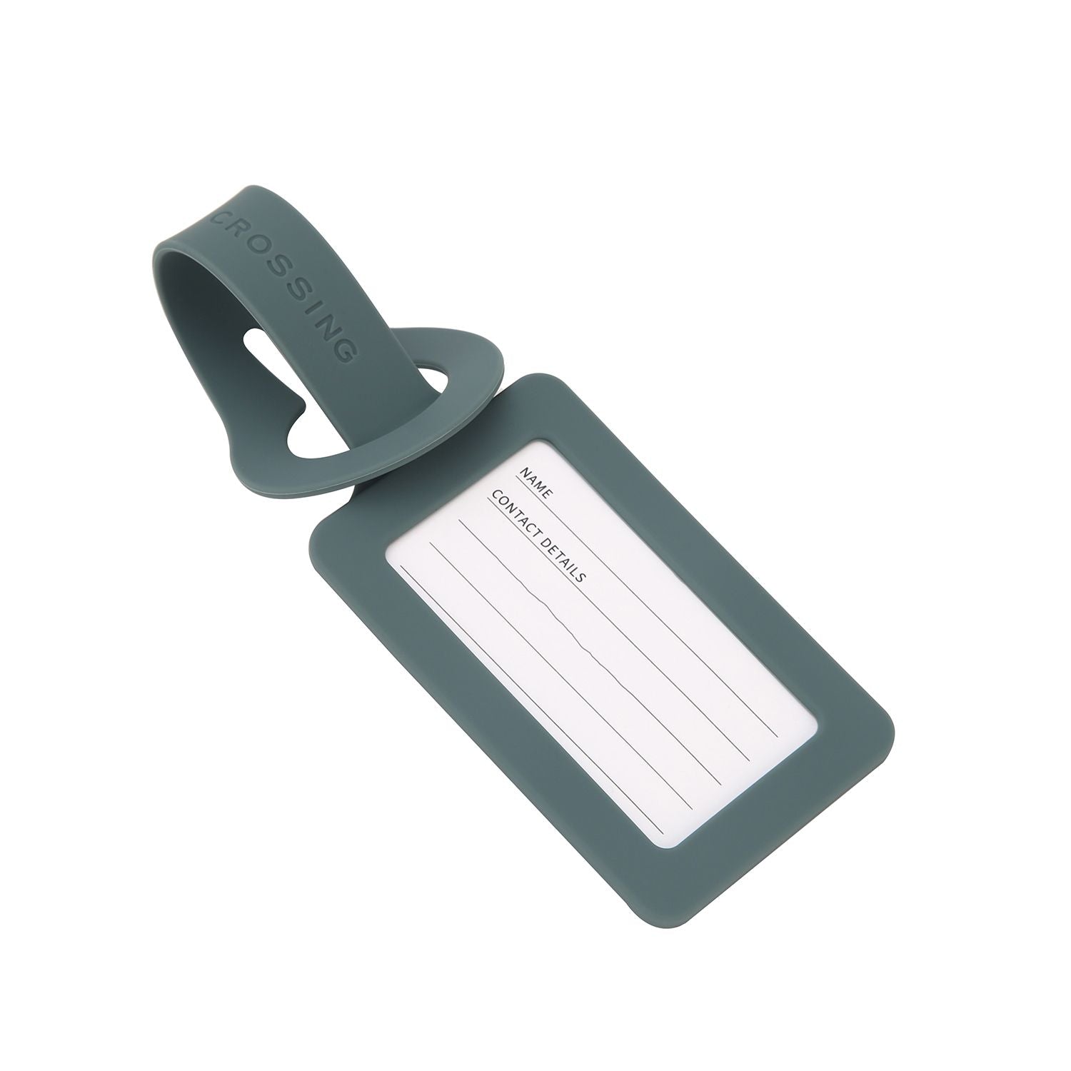 Crossing Silicone Luggage Tag - Forest Green