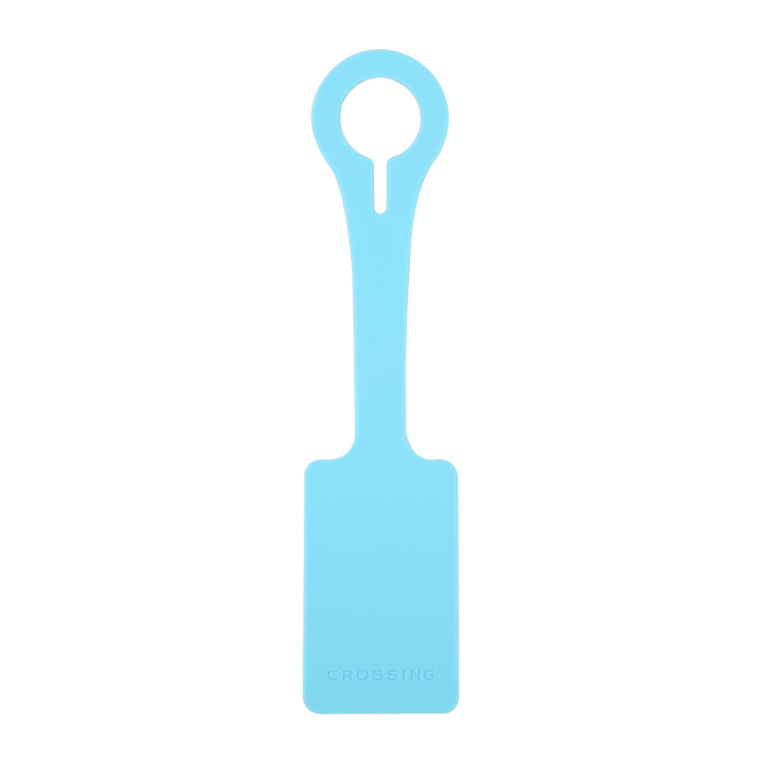 Crossing Silicone Luggage Tag - Neon Aqua Blue