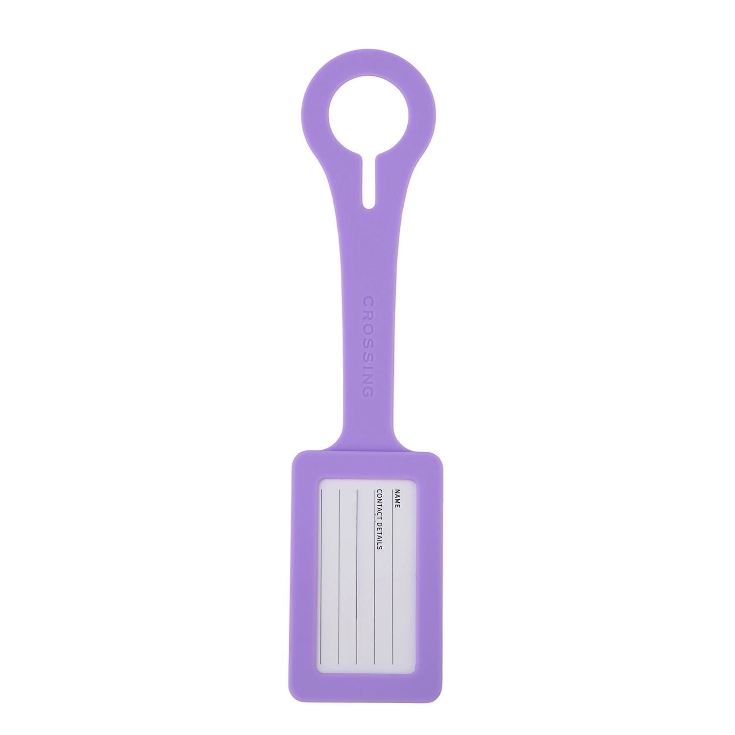 Crossing Silicone Luggage Tag - Neon Lilac