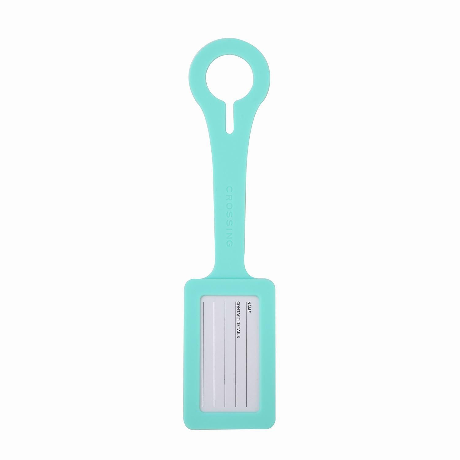 Crossing Silicone Luggage Tag - Neon Mint