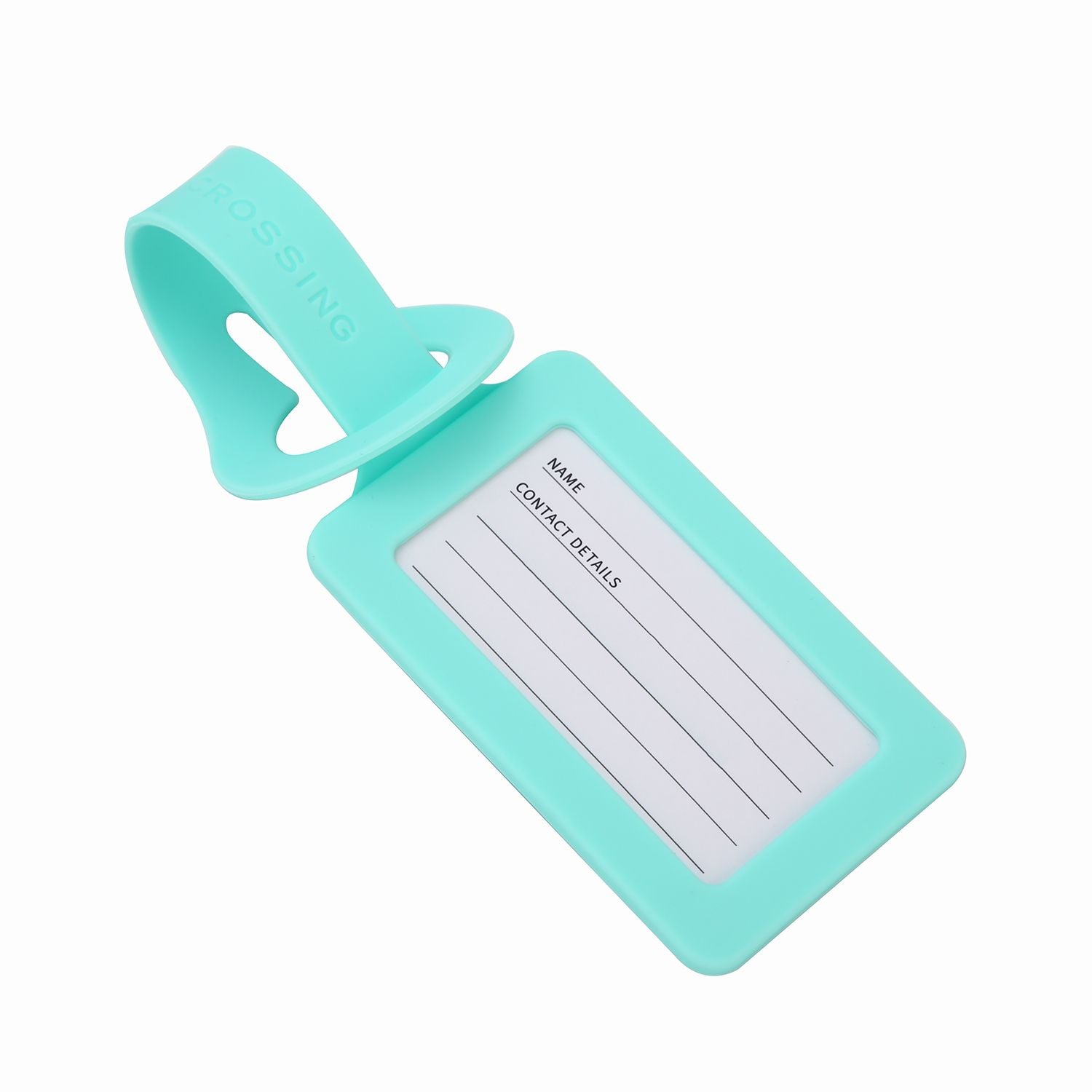 Crossing Silicone Luggage Tag - Neon Mint