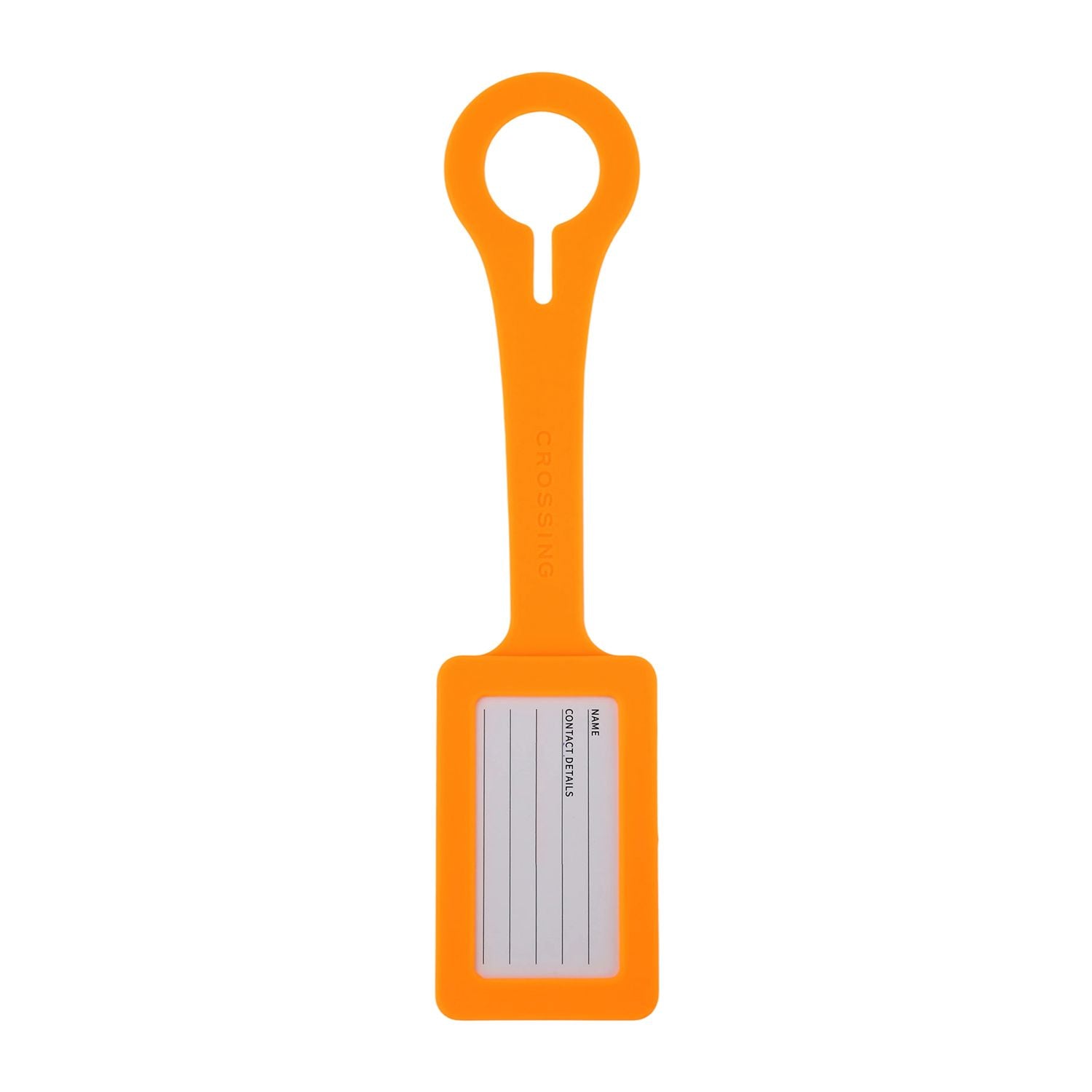 Crossing Silicone Luggage Tag - Neon Orange