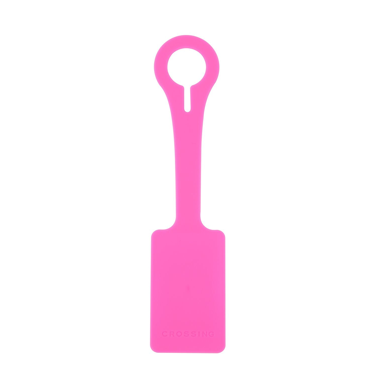 Crossing Silicone Luggage Tag - Neon Pink