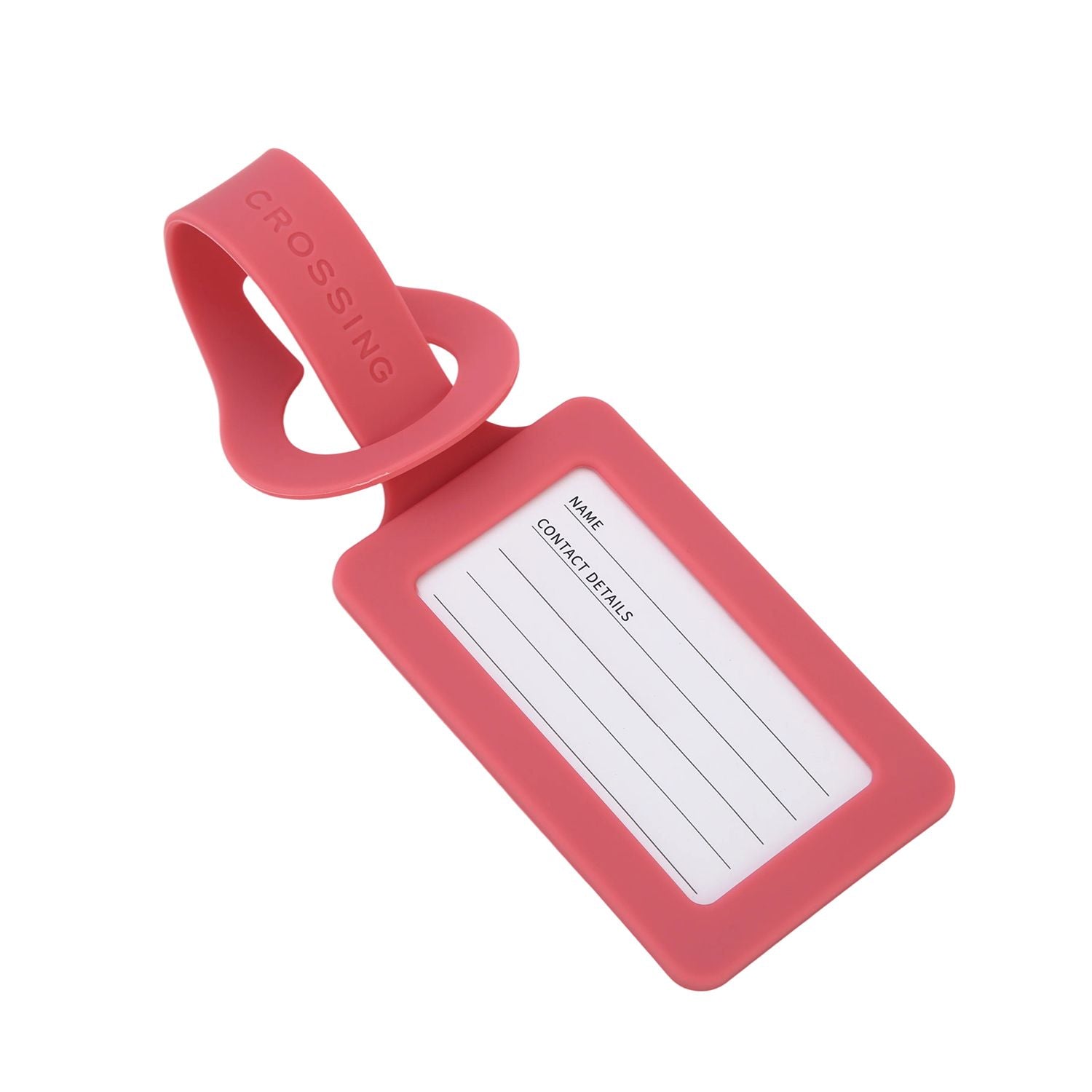 Crossing Silicone Luggage Tag - Strawberry Cream