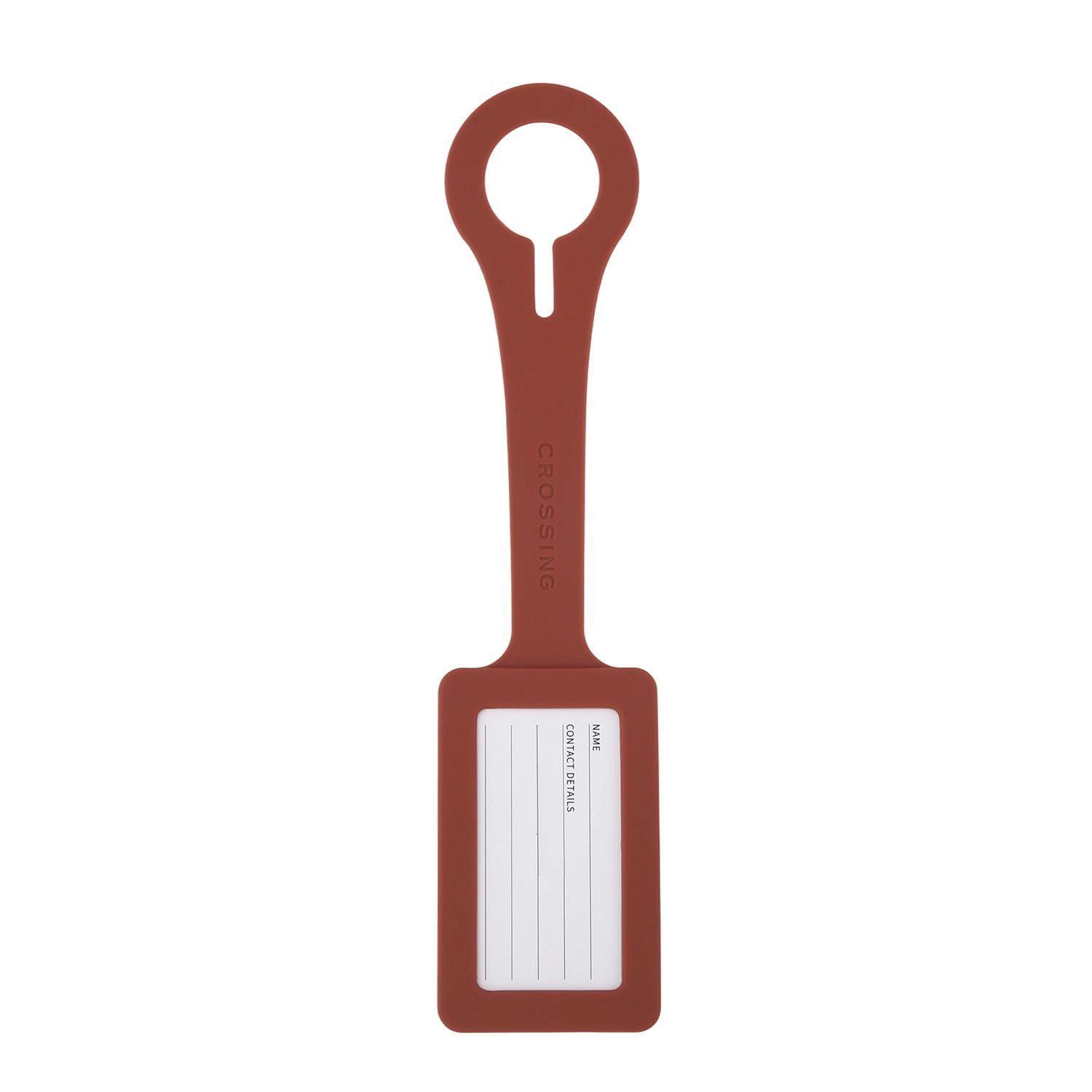 Crossing Silicone Luggage Tag - Terracotta