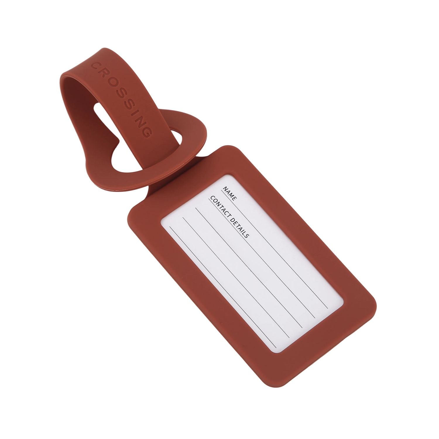 Crossing Silicone Luggage Tag - Terracotta