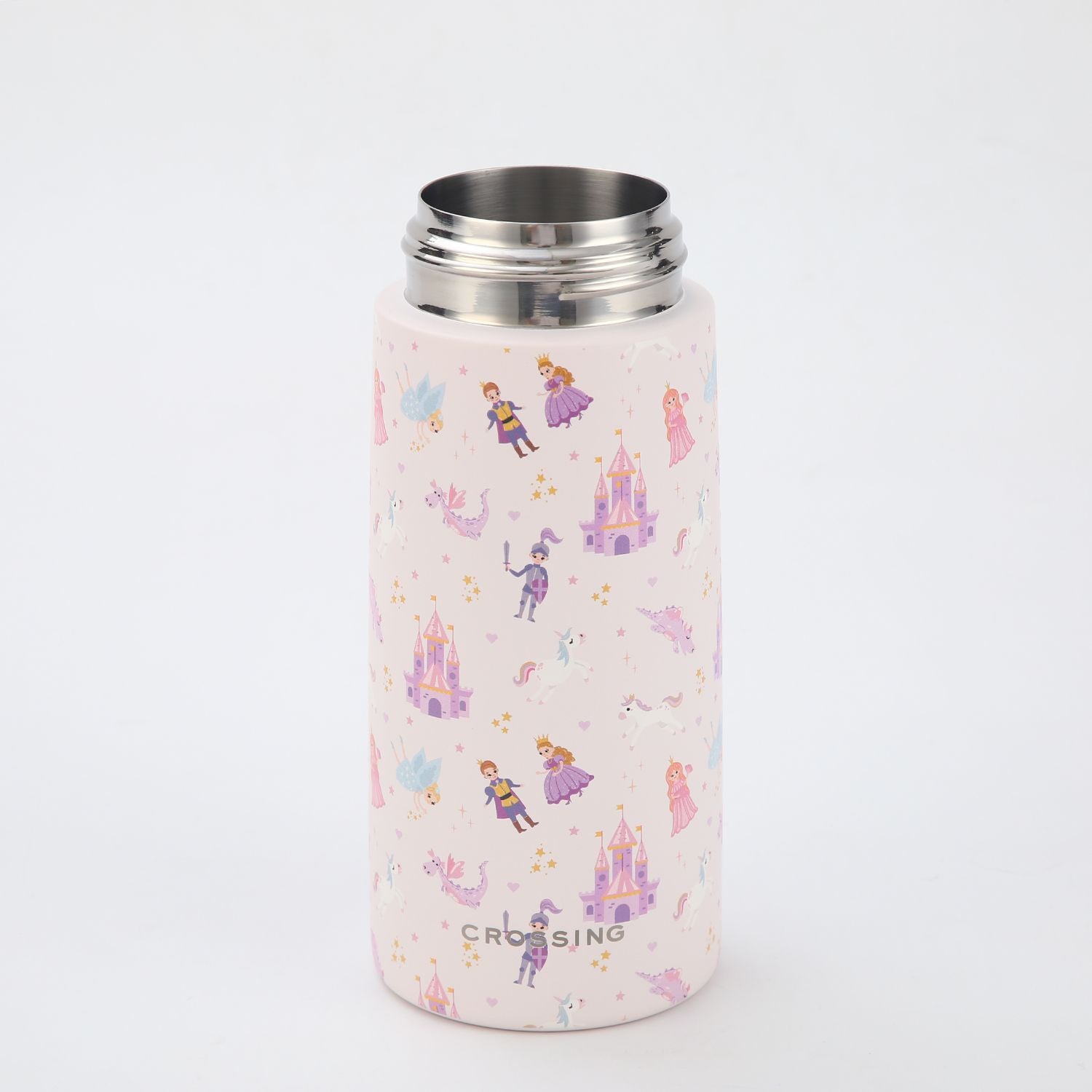 Crossing S/S 316 Kids' Insulated Water Bottle W/Sipper Silicone Straw 400ml - Enchanted Fairytale