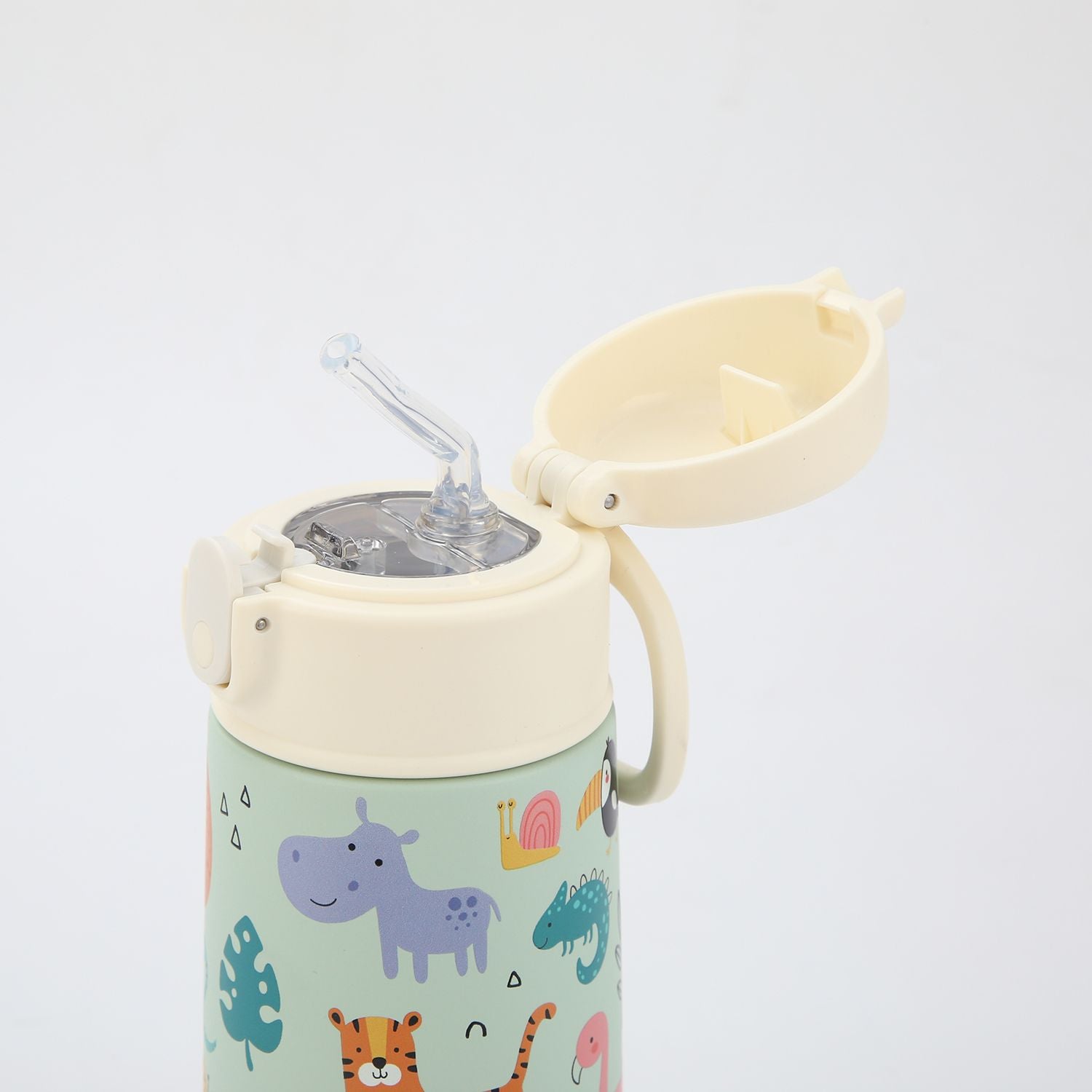 Crossing S/S 316 Kids' Insulated Water Bottle W/Sipper Silicone Straw 400ml - Wildlife Wonders
