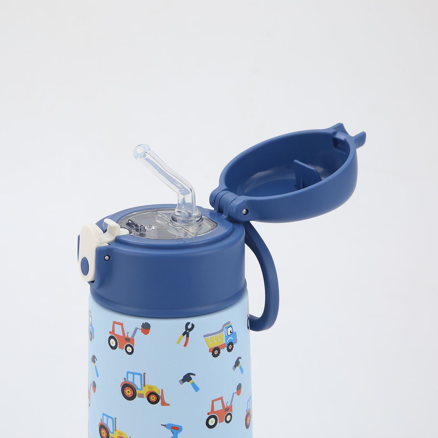 Crossing S/S 316 Kids' Insulated Water Bottle W/Sipper Silicone Straw 500ml - Busy Builders