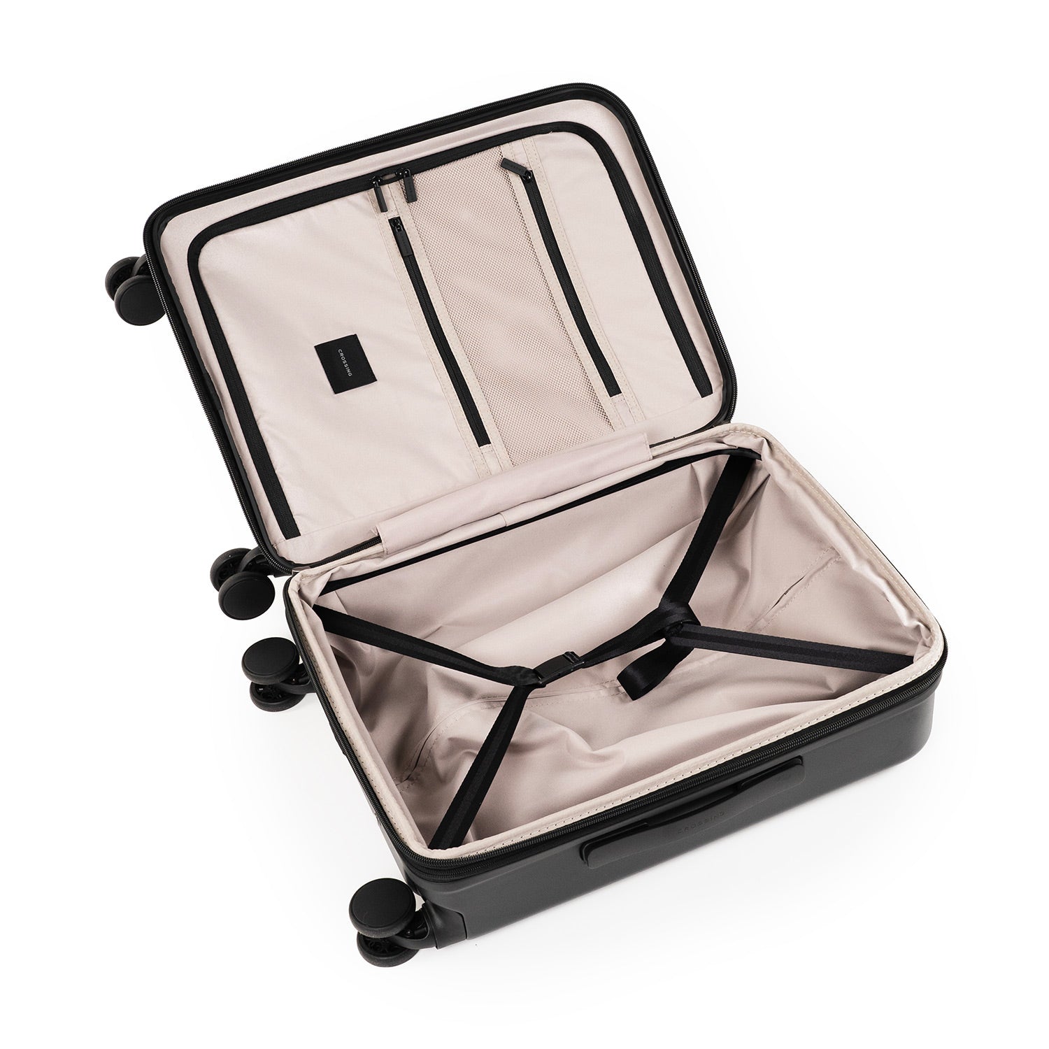 Crossing Stel Polycarbonate Carry On 20" Luggage - Black