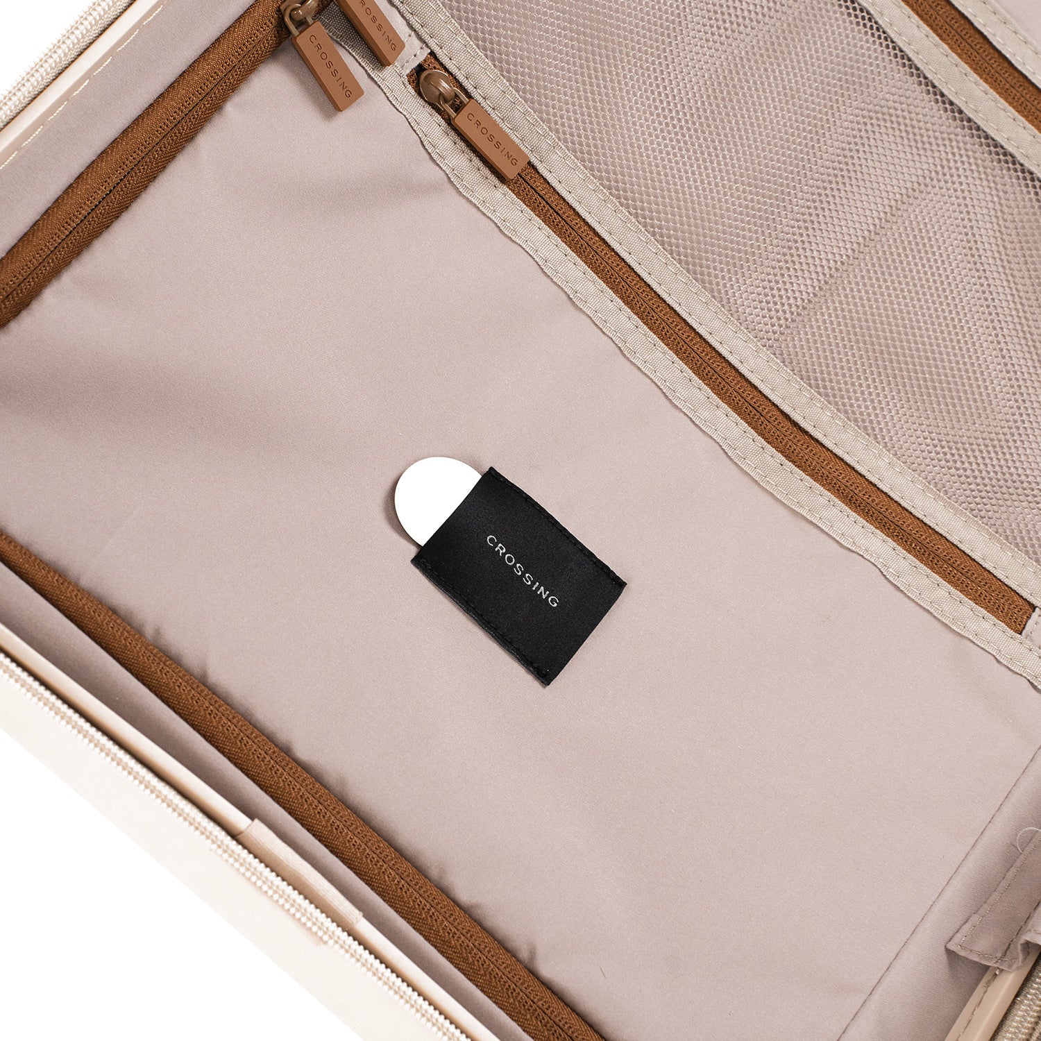 Crossing Stel Polycarbonate Carry On 20" Luggage - Sandwhite