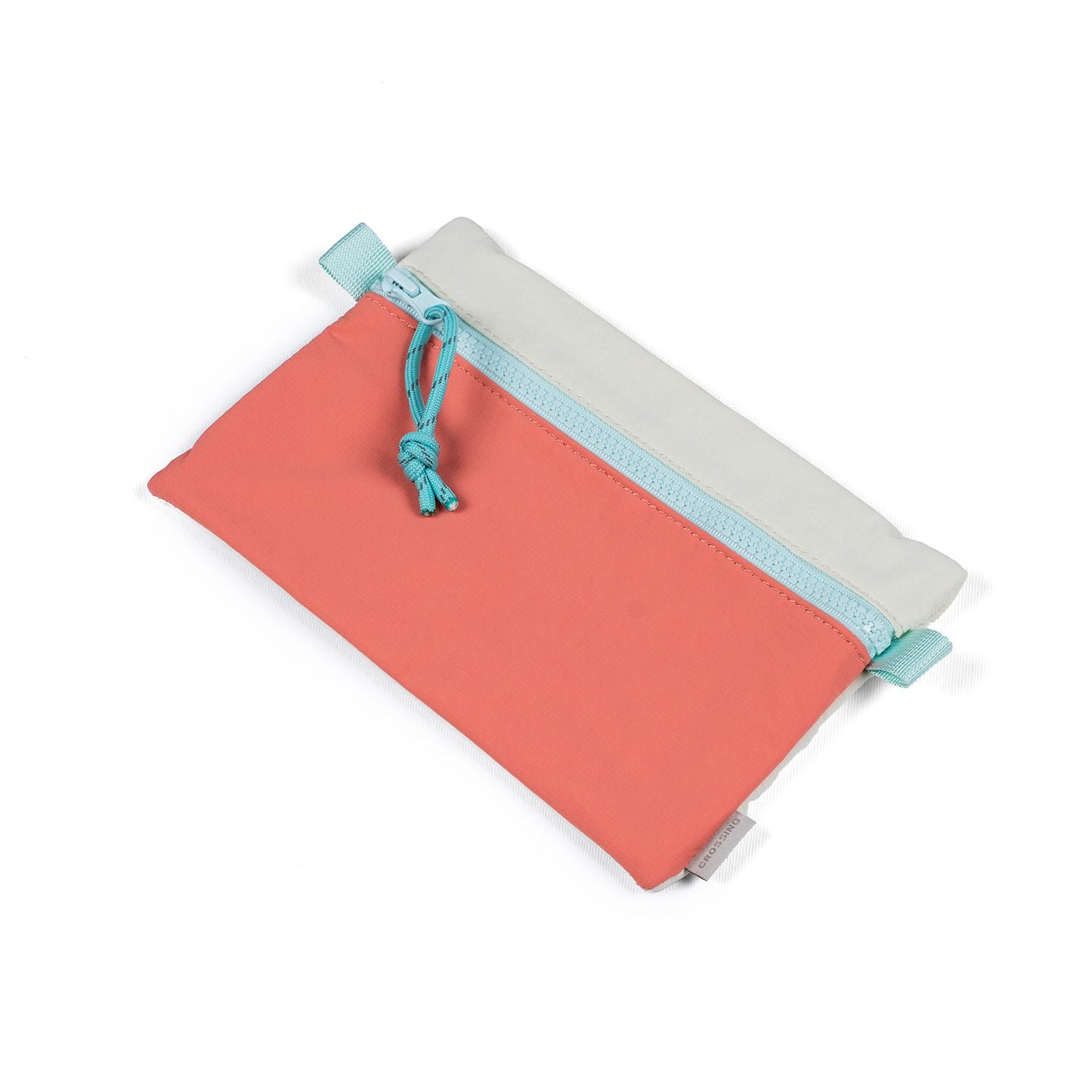 Crossing Tessa Colour Block Pouch Large - Coral/White Beige