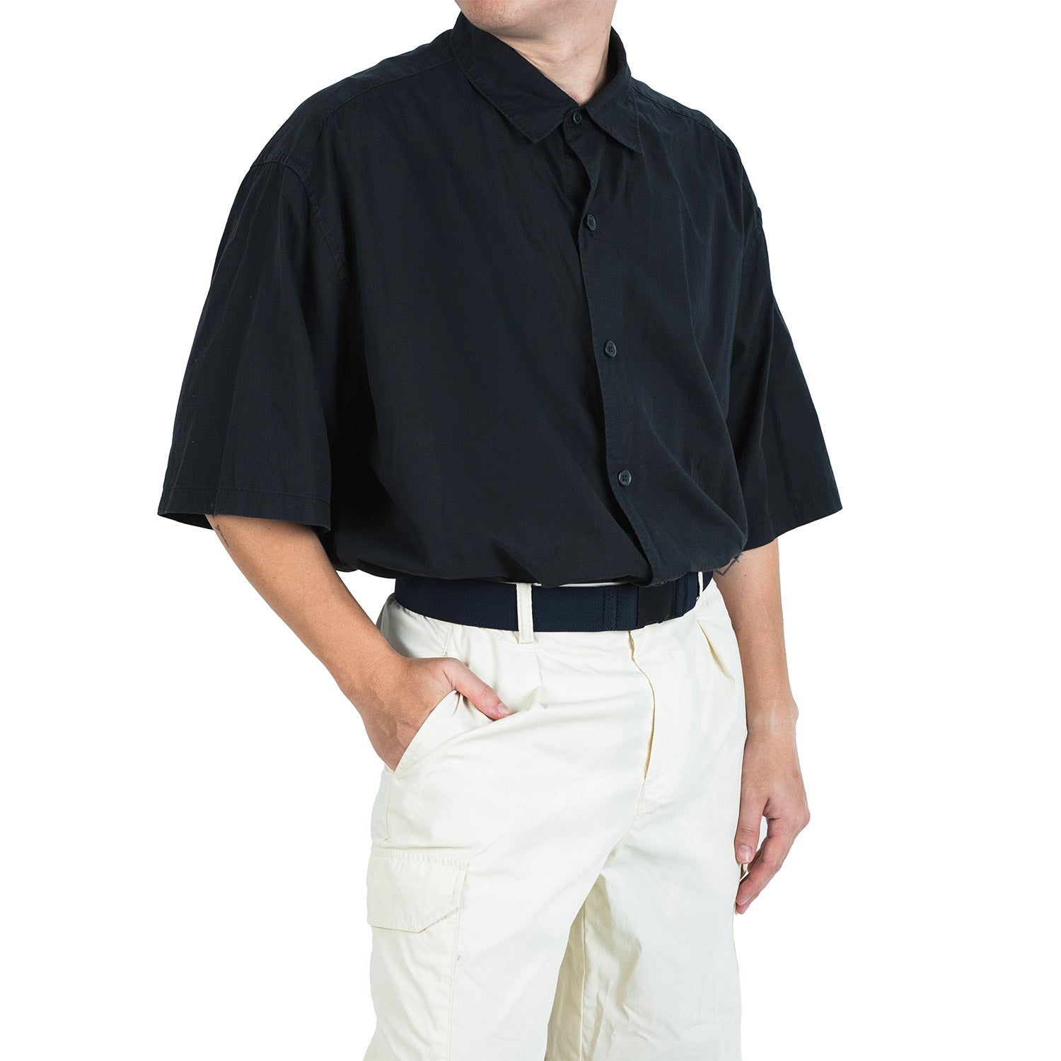 Crossing Travel Belt With Loop Buckle (Medium) - Navy