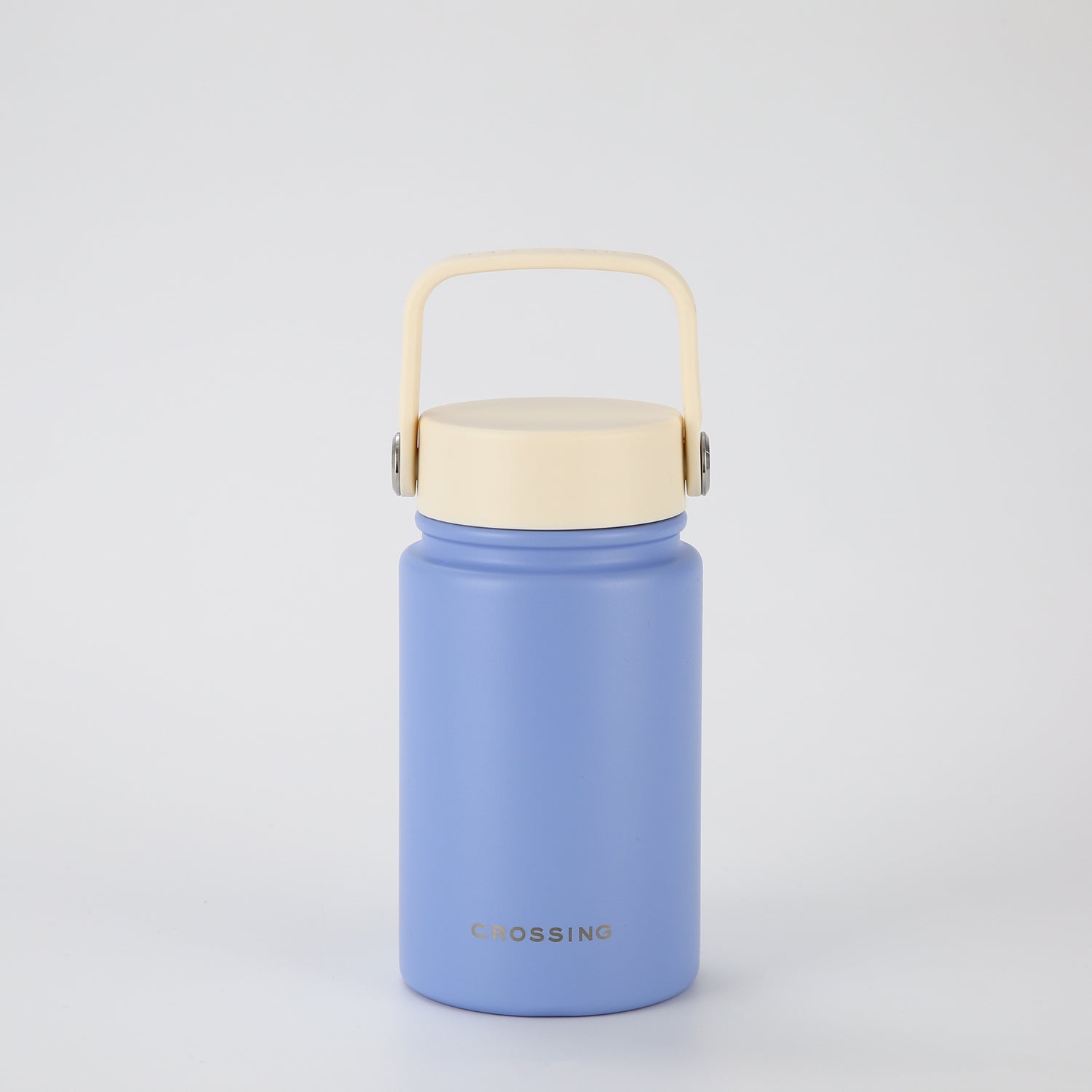 Crossing Urban Ceramic S/S Insulated Flat Cap Bottle With Handle 400ml - Cotton Heirloom Blue (Mix)