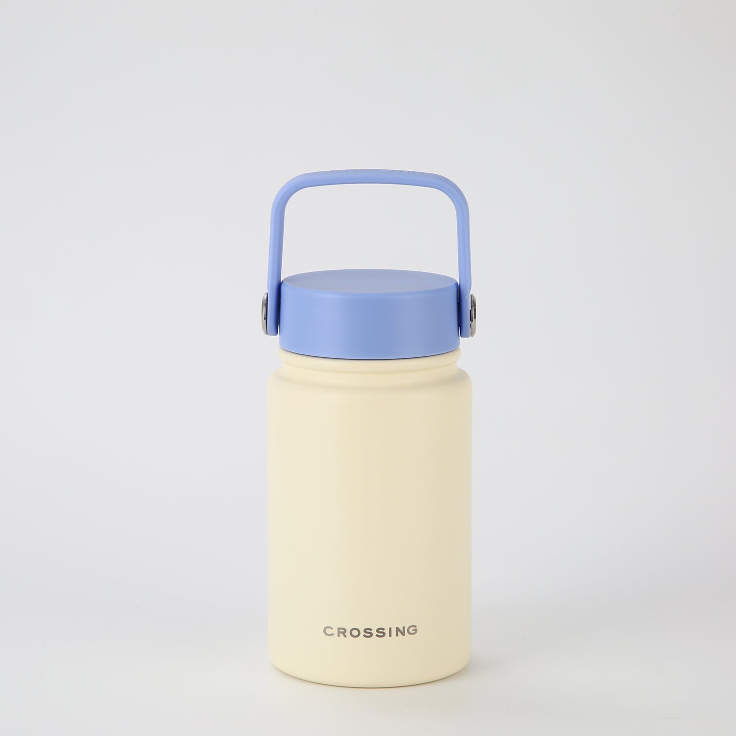Crossing Urban Ceramic S/S Insulated Flat Cap Bottle With Handle 400ml - Heirloom Blue Cotton (Mix)