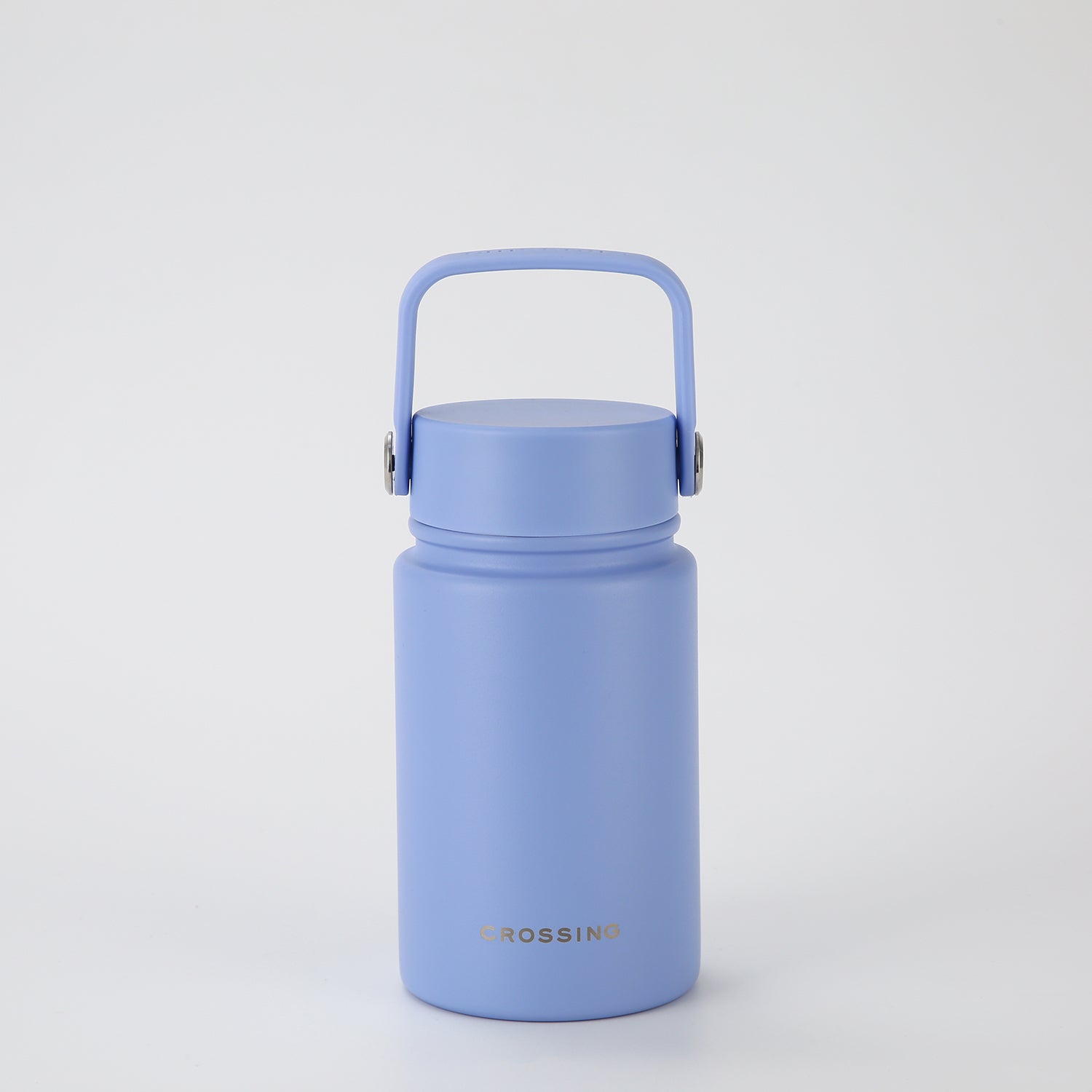 Crossing Urban Ceramic S/S Insulated Flat Cap Bottle With Handle 400ml - Heirloom Blue (Light Blue)