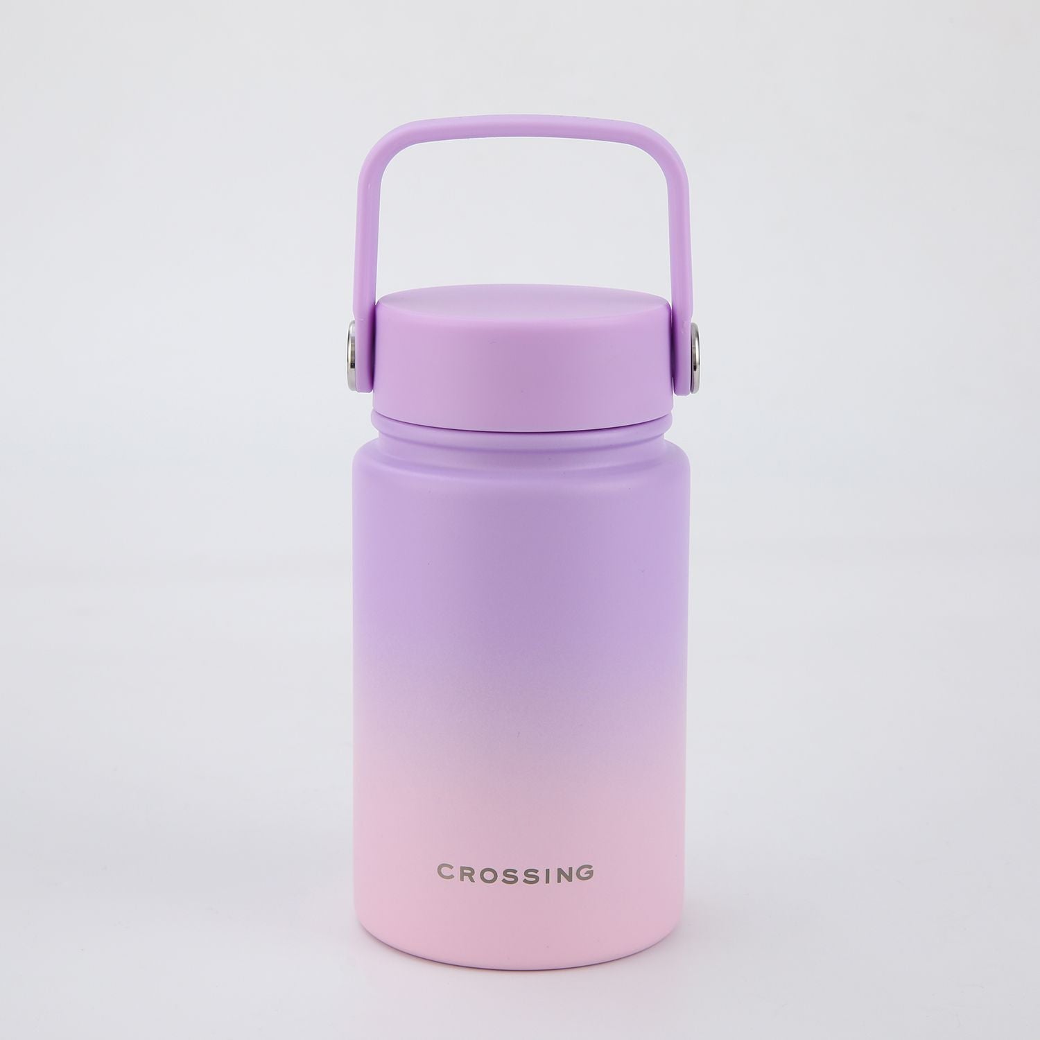 Crossing Urban Ceramic S/S Insulated Flat Cap Bottle With Handle 400ml - Ombre Lavender Luxe