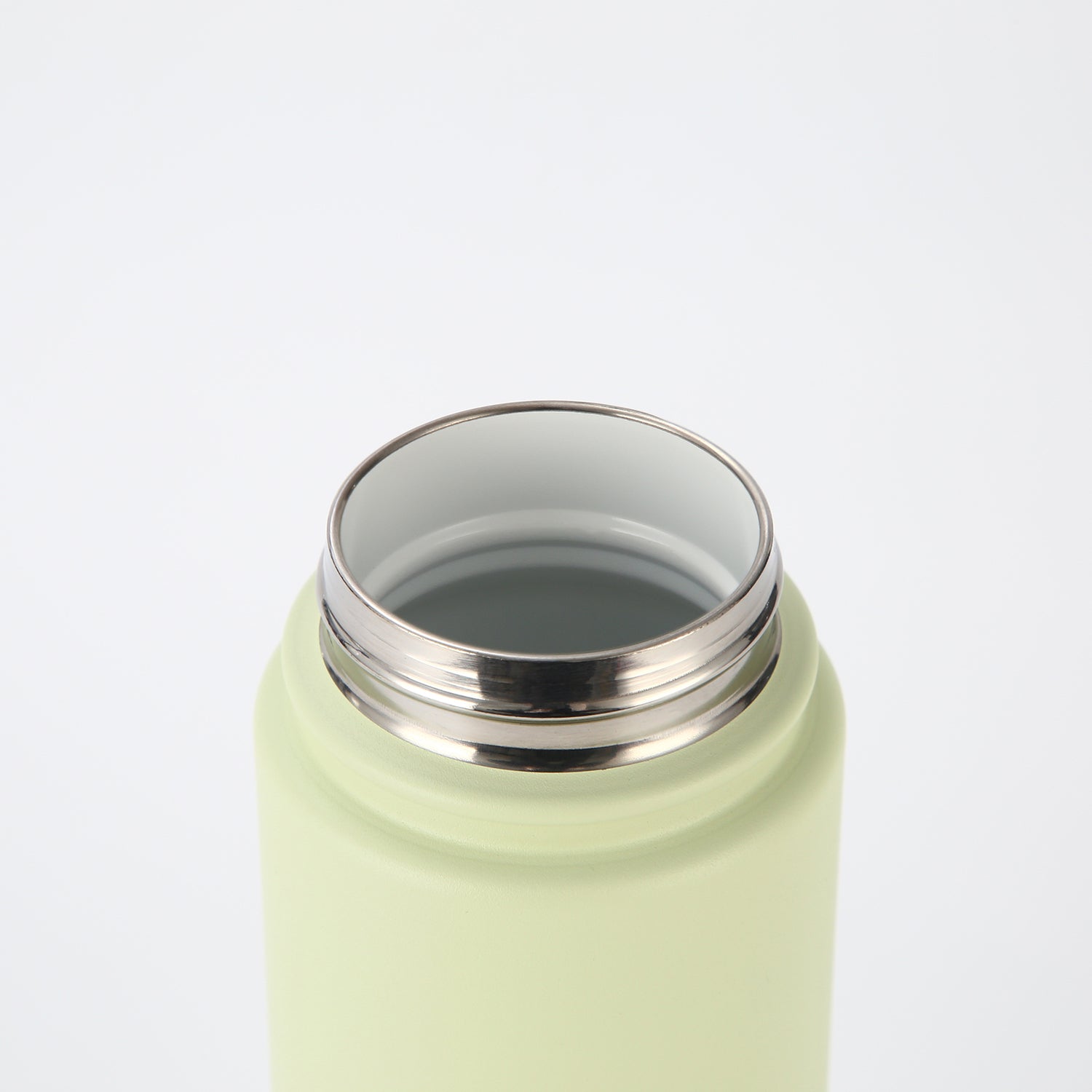 Crossing Urban Ceramic S/S Insulated Flat Cap Bottle With Handle 400ml - Pistachio (Light Green)