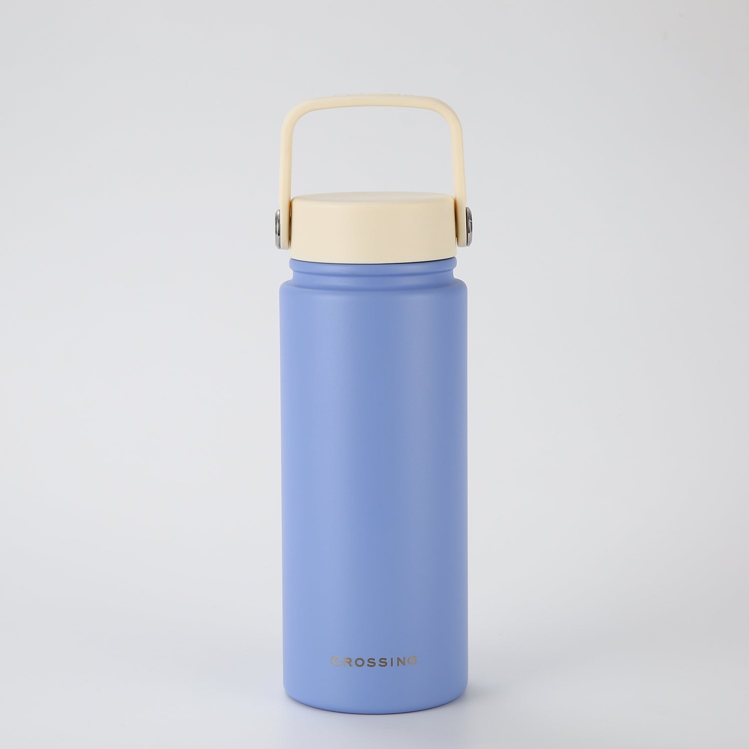 Crossing Urban Ceramic S/S Insulated Flat Cap Bottle With Handle 600ml - Cotton Heirloom Blue (Mix)