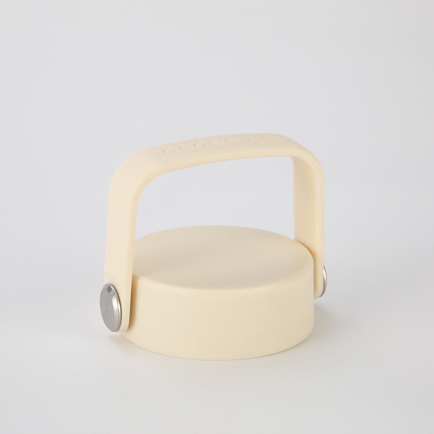 Crossing Urban Ceramic S/S Insulated Flat Cap Bottle With Handle 600ml - Cotton (White)