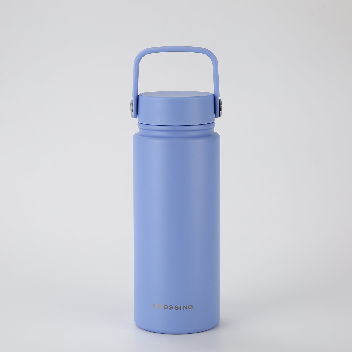 Crossing Urban Ceramic S/S Insulated Flat Cap Bottle With Handle 600ml - Heirloom Blue (Light Blue)