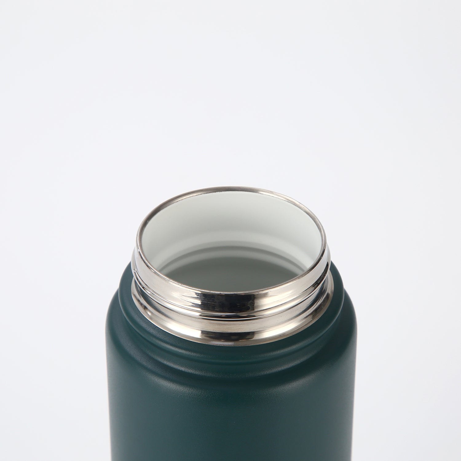 Crossing Urban Ceramic S/S Insulated Flat Cap Bottle With Handle 600ml - Squash (Dark Green)