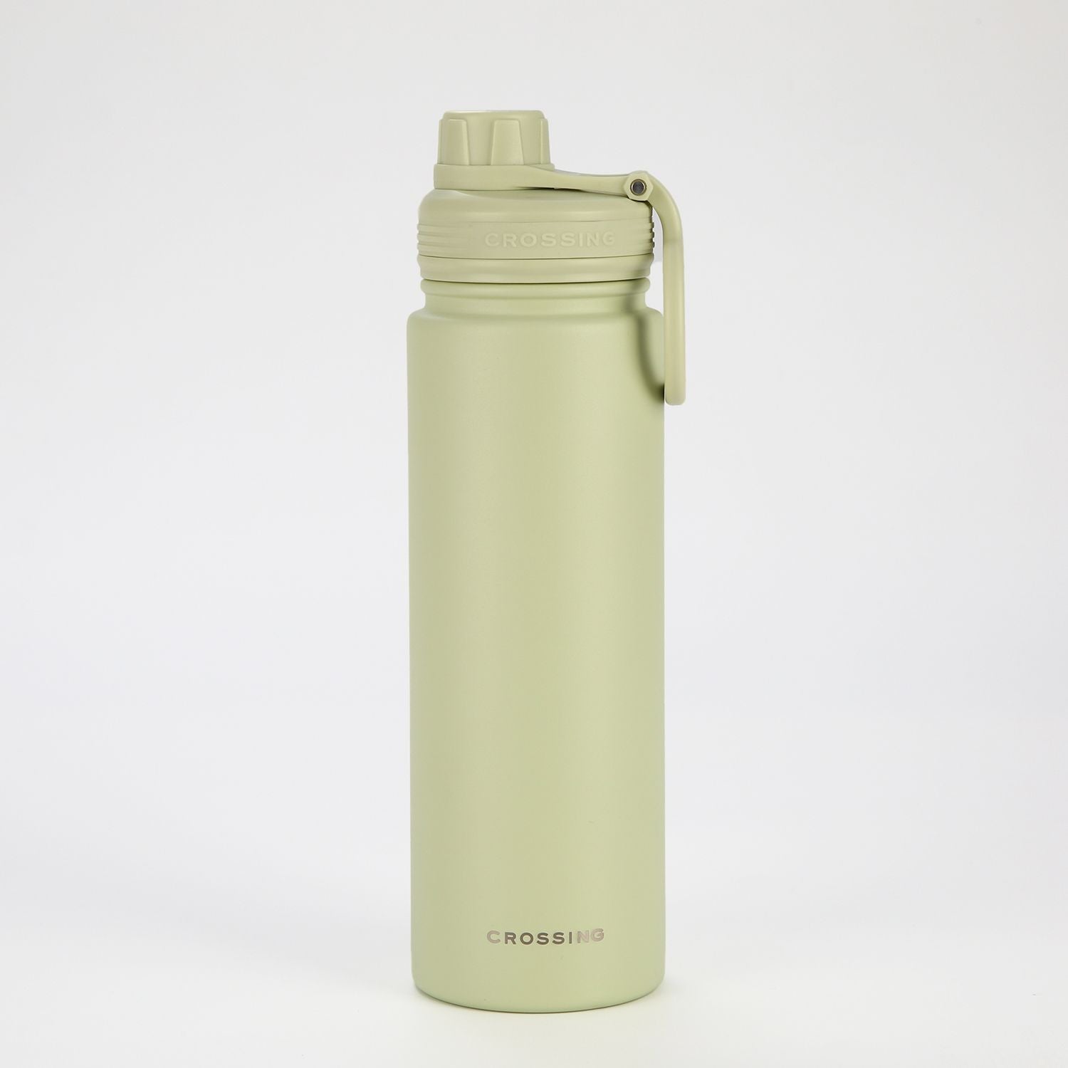 Crossing Urban Ceramic S/S Insulated Screw Cap Sports Bottle With Handle 720ml - Pistachio (Light Green)