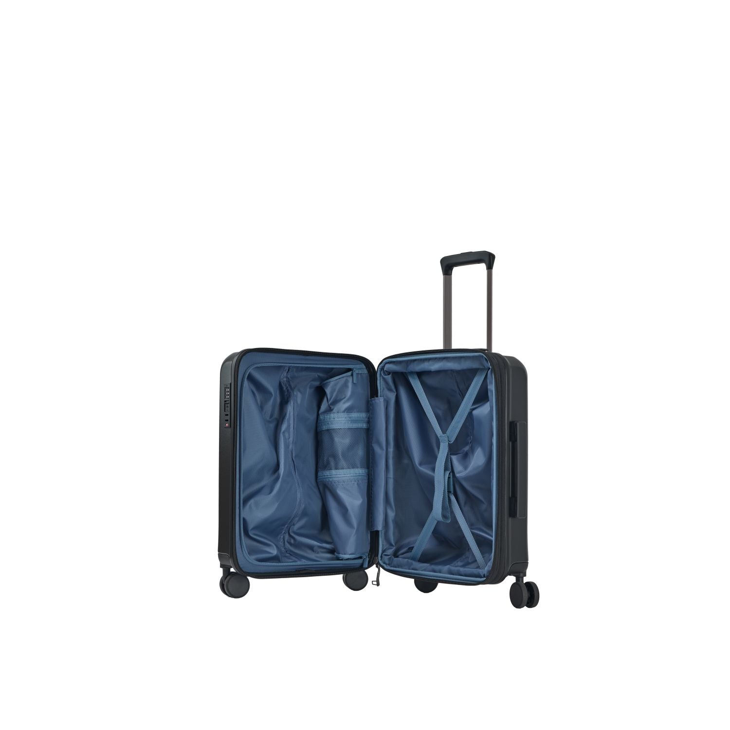 Crossing Vive Polycarbonate Expandable Carry On Luggage T20 - Black