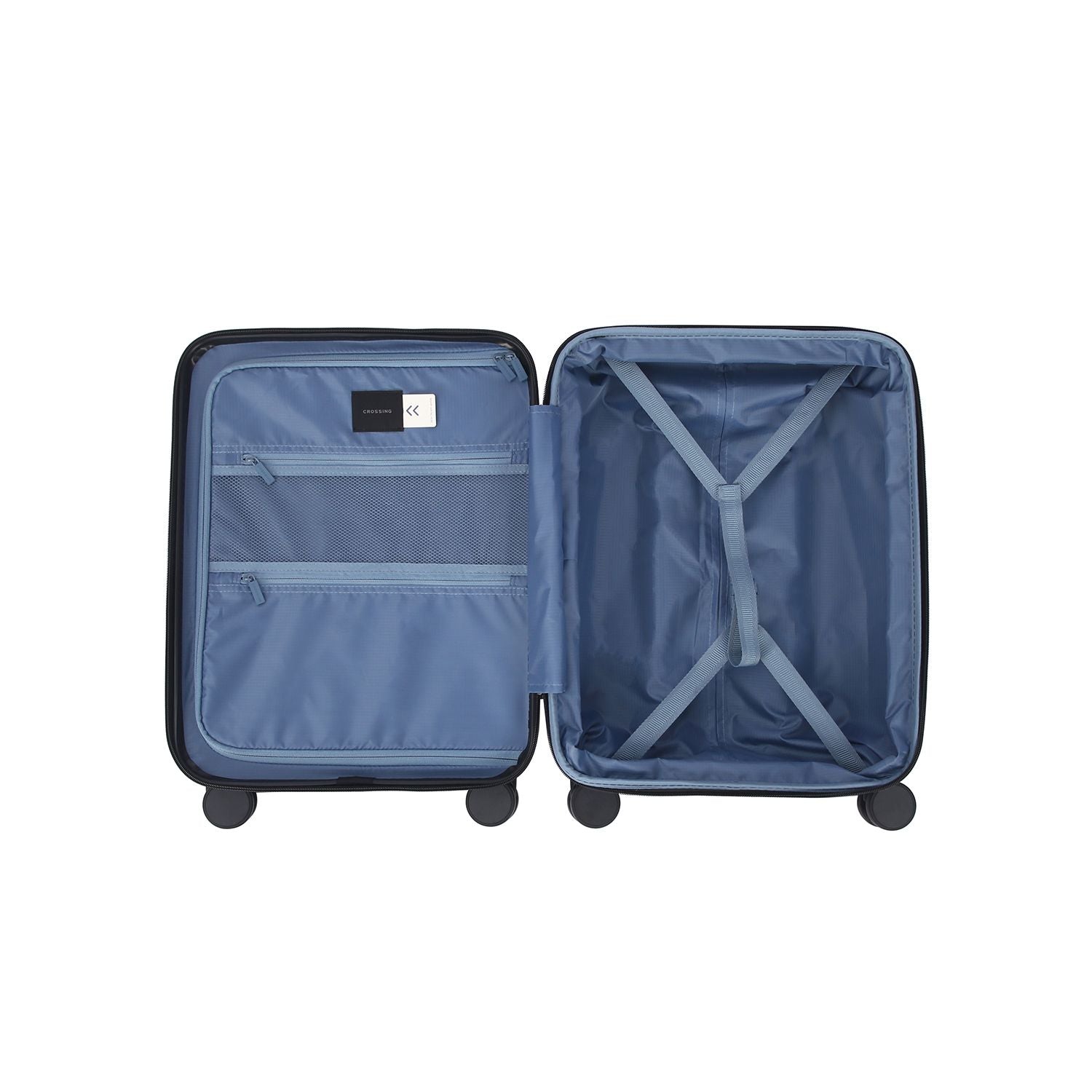 Crossing VIVE Polycarbonate Expandable Carry On Luggage V2 - Black