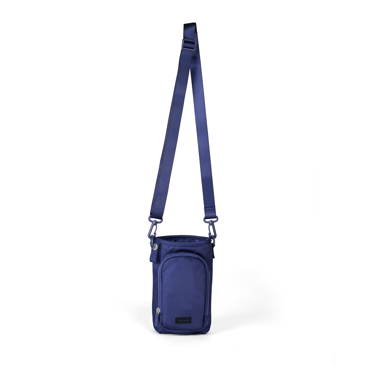 Crossing Water Bottle Crossbody Bag With  Front Pocket 2L - Dark Blue