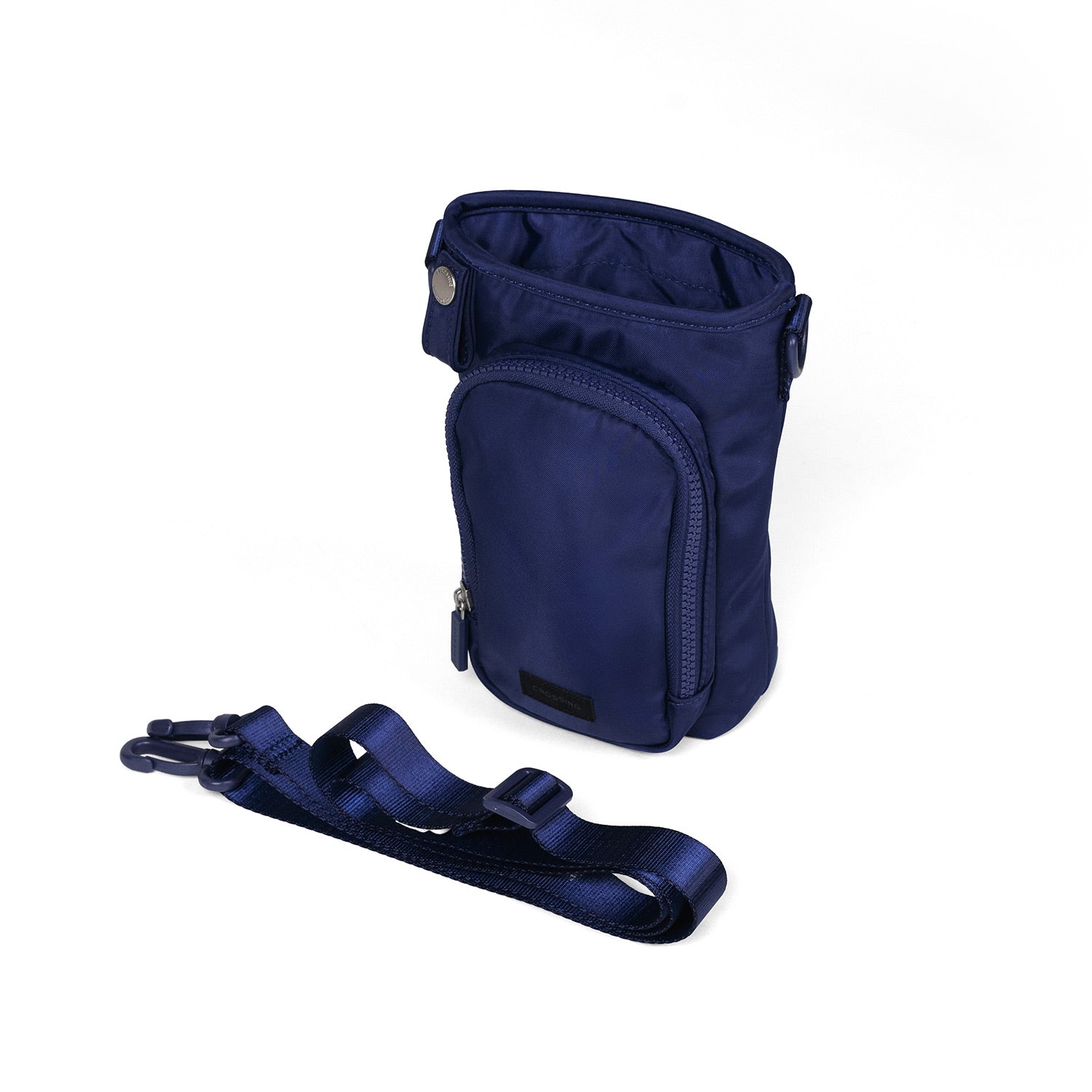 Crossing Water Bottle Crossbody Bag With  Front Pocket 2L - Dark Blue