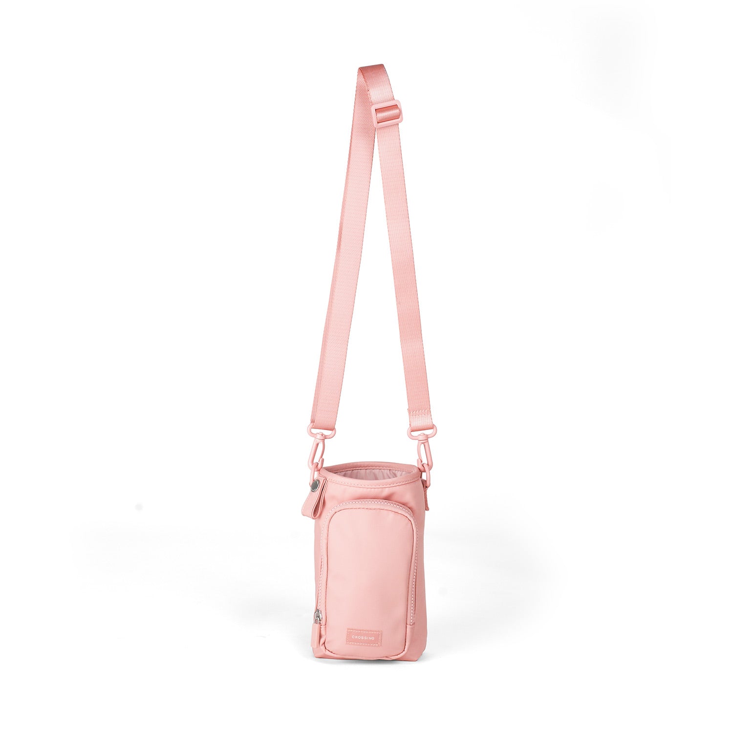 Crossing Water Bottle Crossbody Bag With  Front Pocket 2L - Dusty Pink