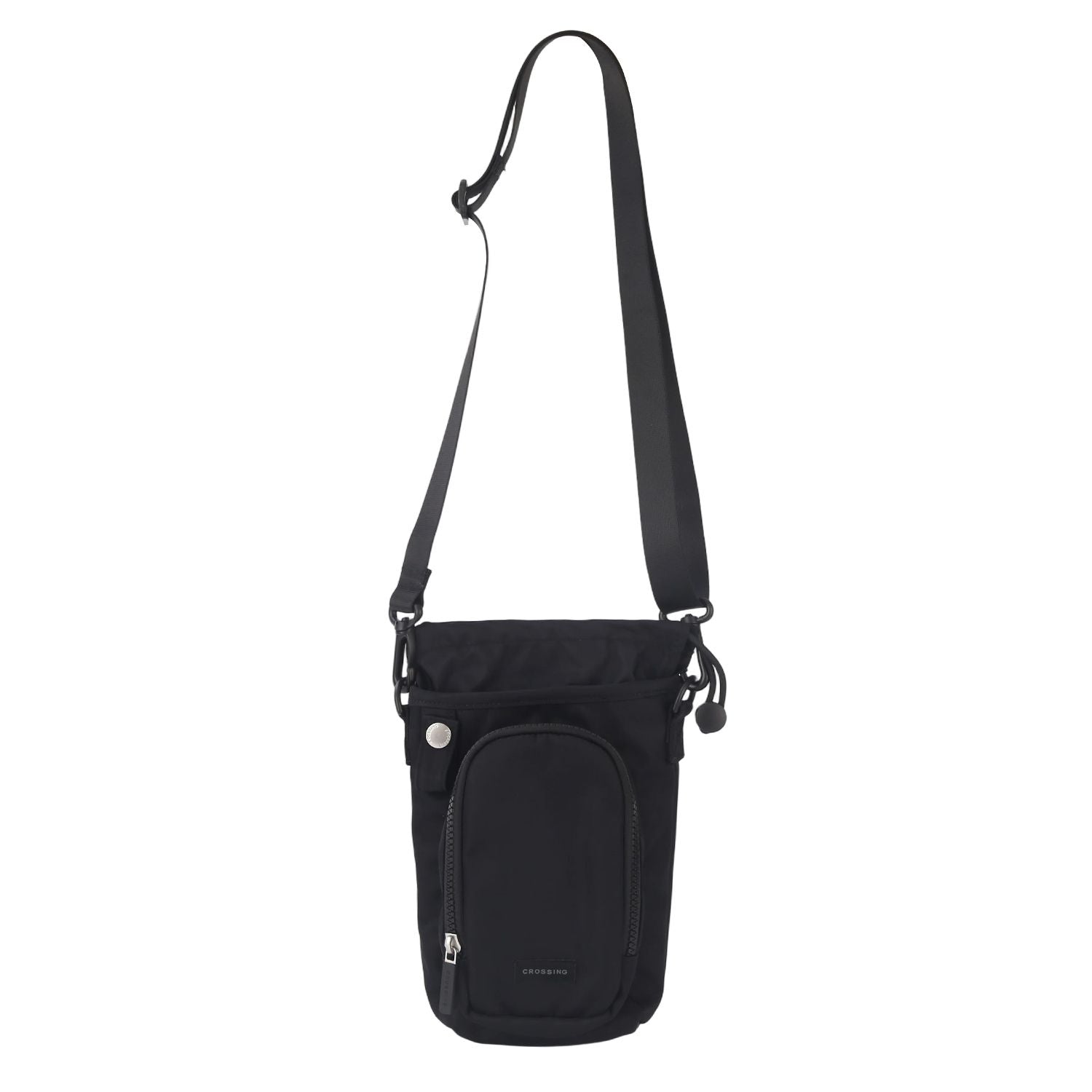 Crossing Water Bottle Crossbody Bag With Front Pocket 2L V2 - Black