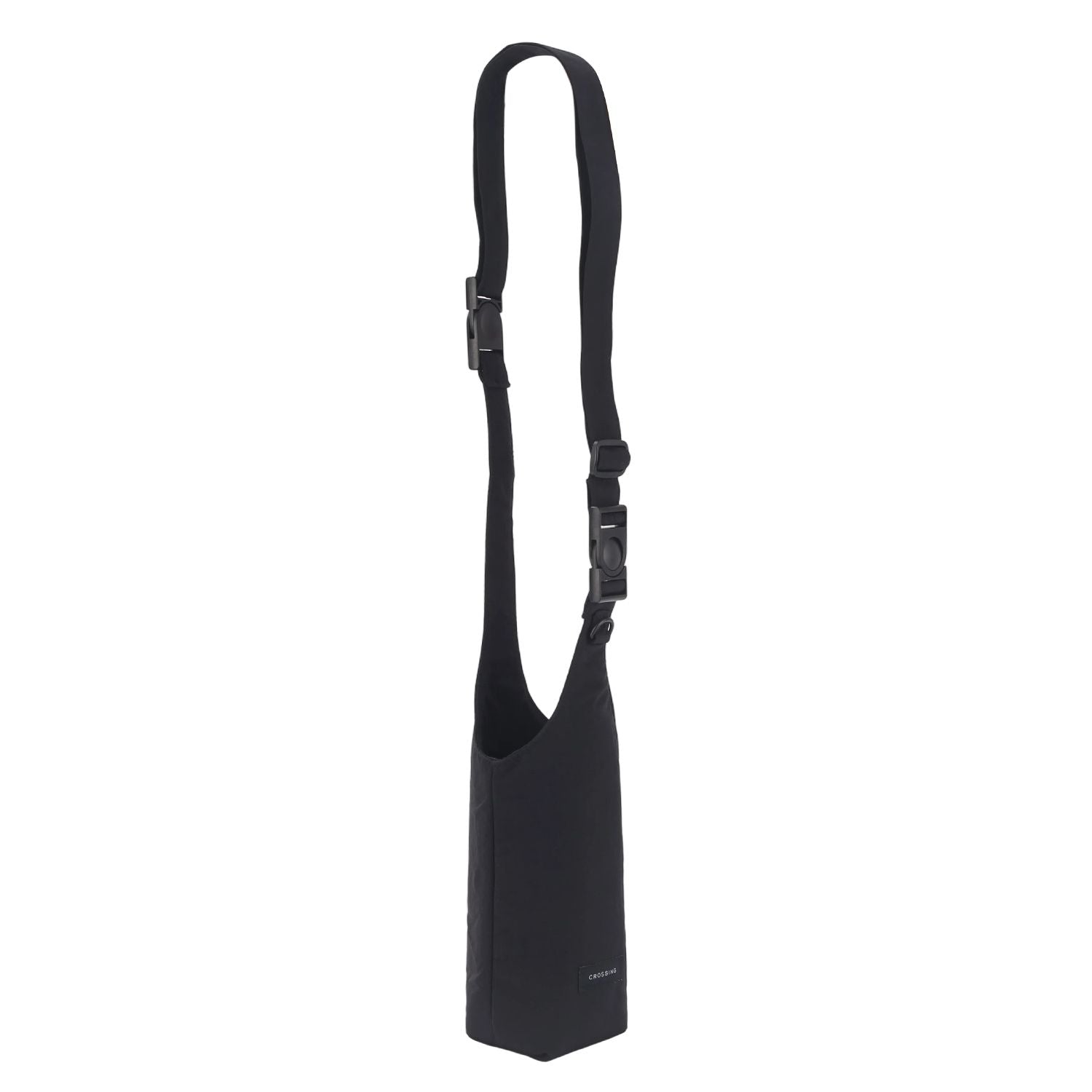 Crossing Waterproof Checked Nylon Dual Carry Water Bottle Bag - Black
