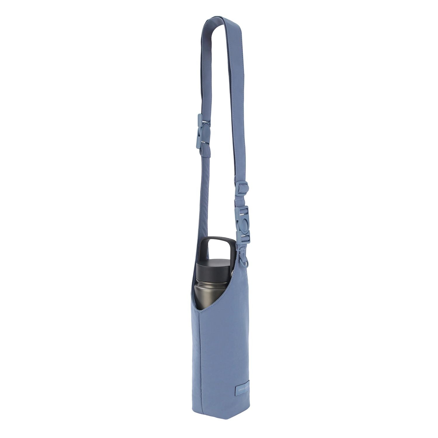 Crossing Waterproof Checked Nylon Dual Carry Water Bottle Bag - Light Blue