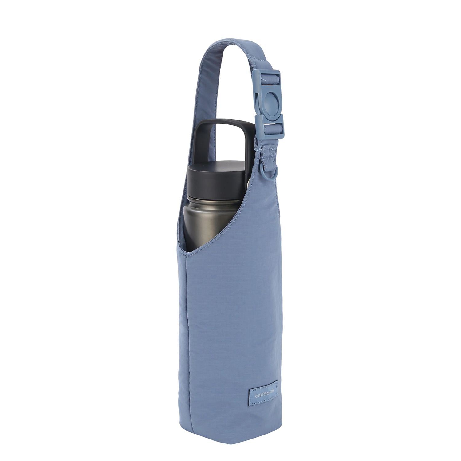 Crossing Waterproof Checked Nylon Dual Carry Water Bottle Bag - Light Blue