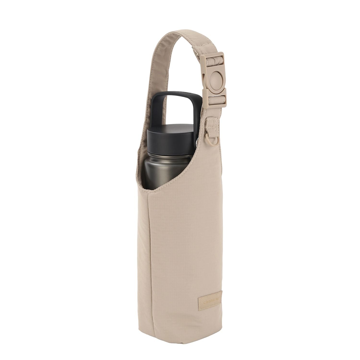 Crossing Waterproof Checked Nylon Dual Carry Water Bottle Bag - Sand