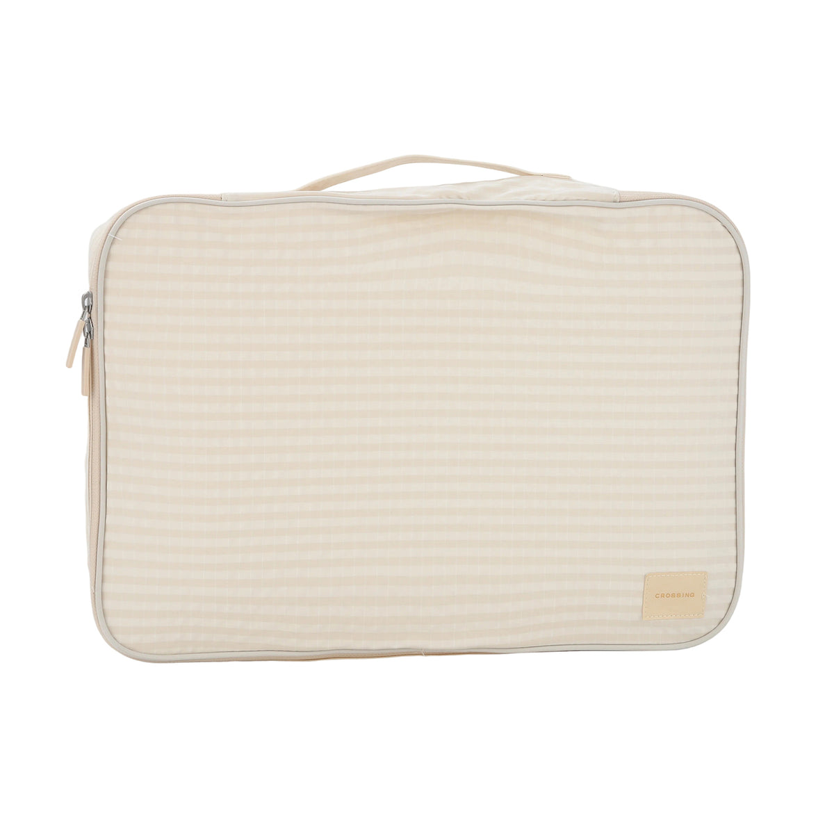 Crossing Waterproof Rayon Checked Packing Cube M - Beige