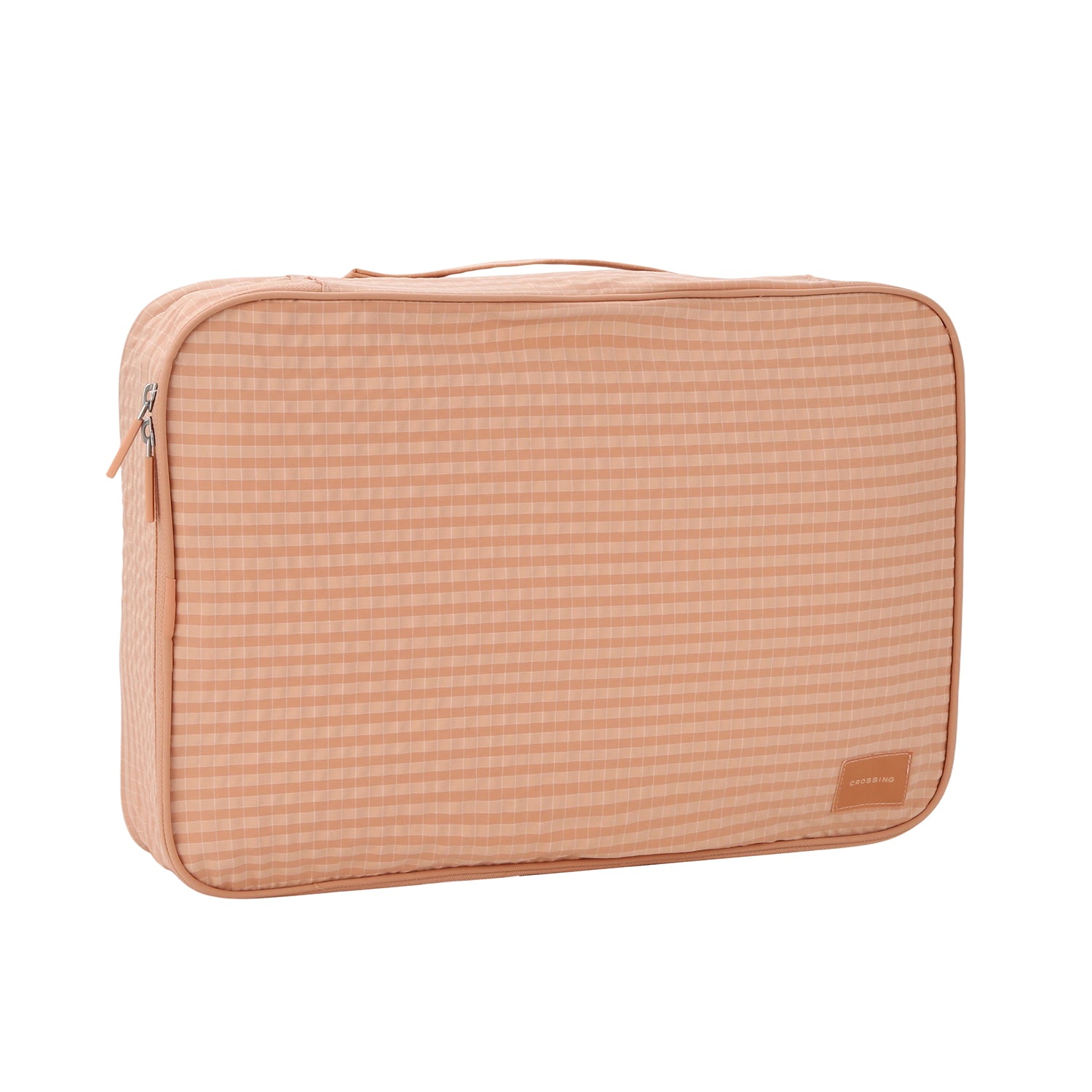 Crossing Waterproof Rayon Checked Packing Cube M - Coral