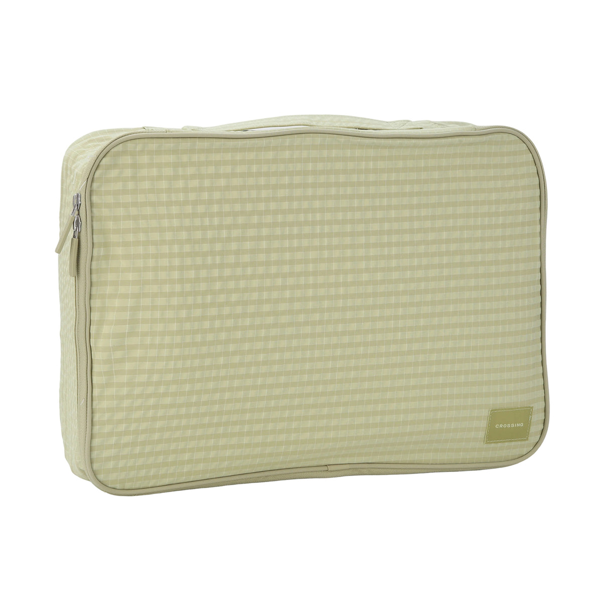 Crossing Waterproof Rayon Checked Packing Cube M - Green