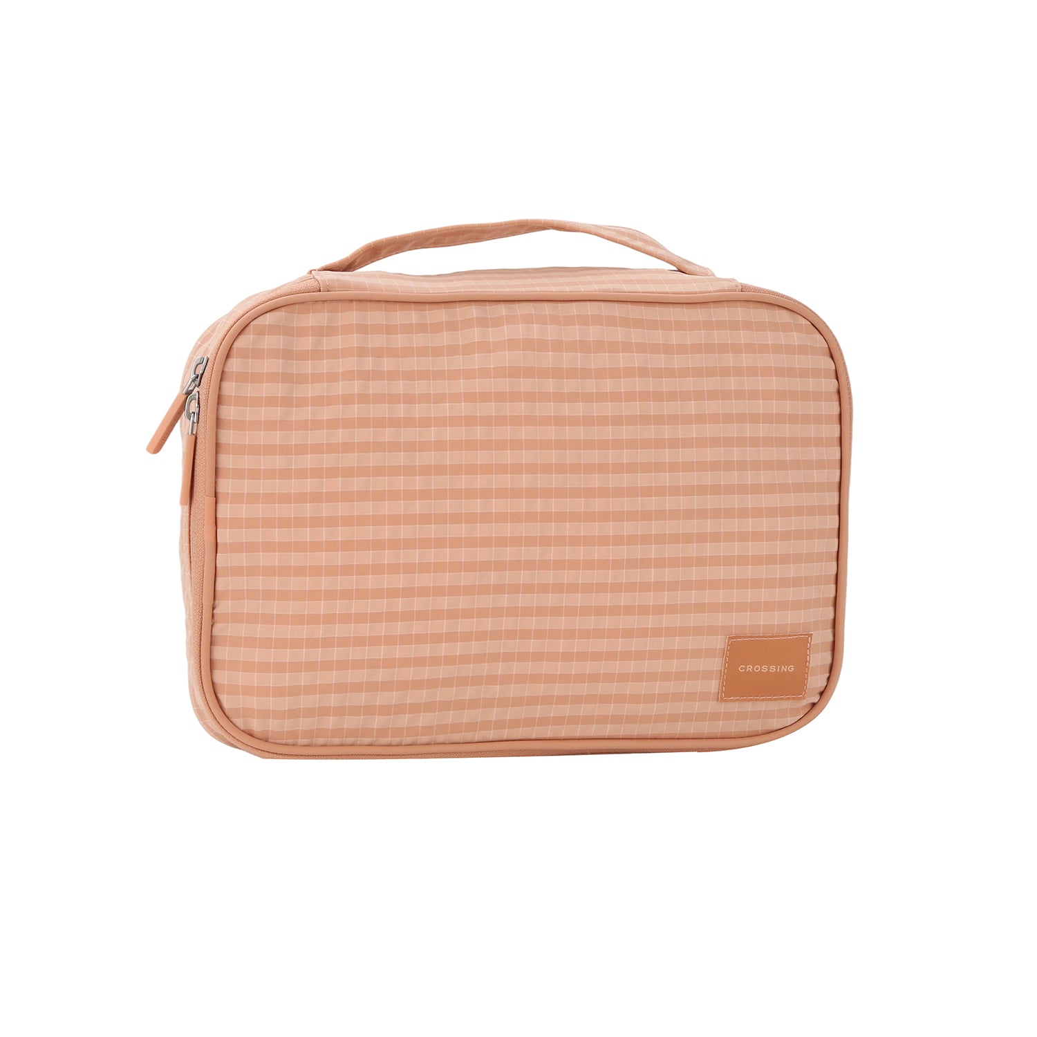 Crossing Waterproof Rayon Checked Packing Cube Set (2-Piece Set) - Coral