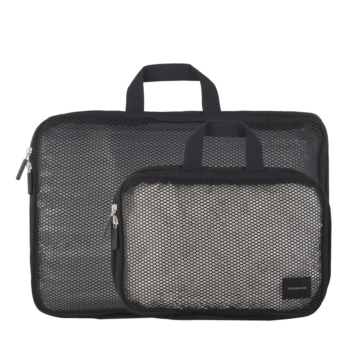 Crossing Waterproof Ripstop Nylon Compression Packing Cube Set (2-Piece Set) - Black