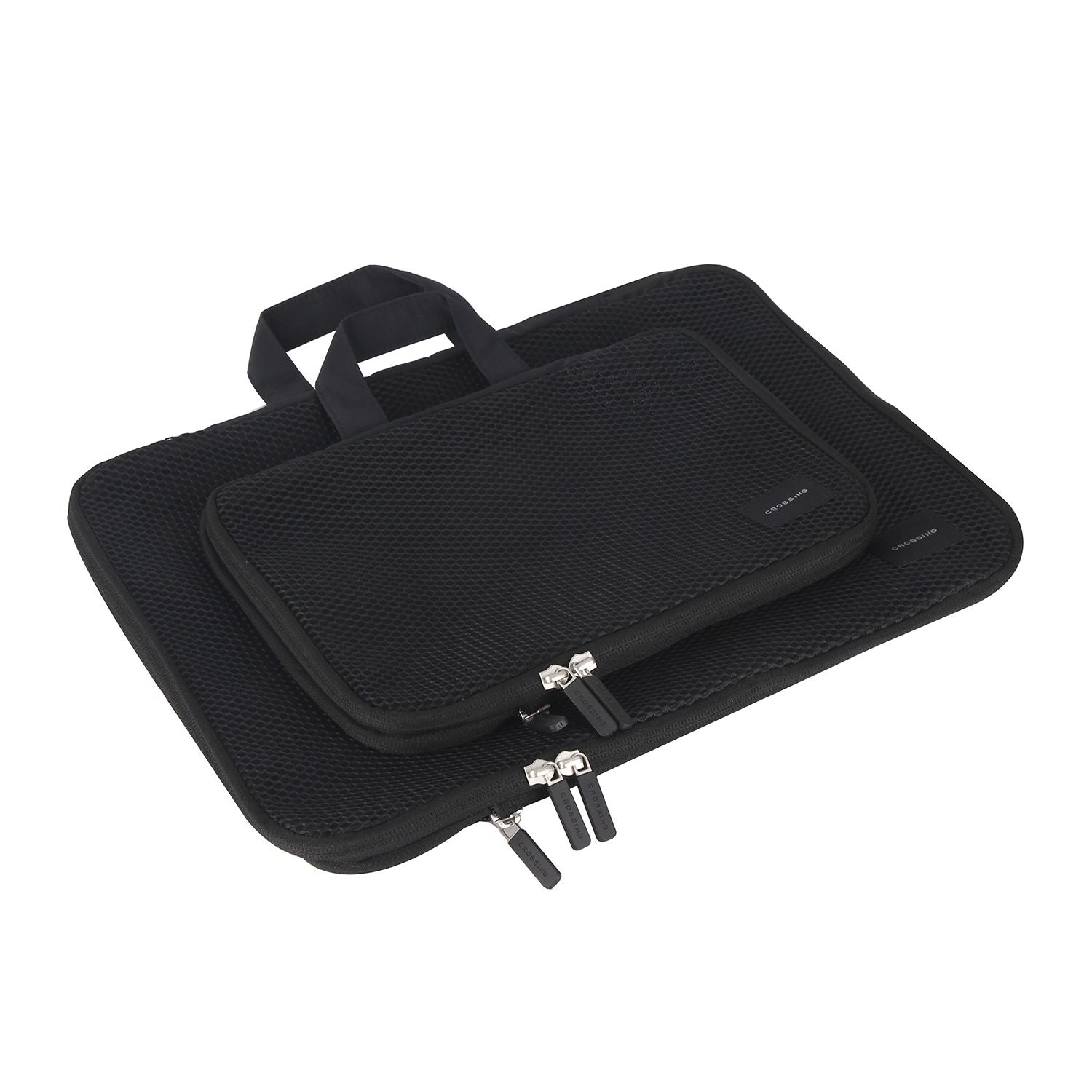 Crossing Waterproof Ripstop Nylon Compression Packing Cube Set (2-Piece Set) - Black