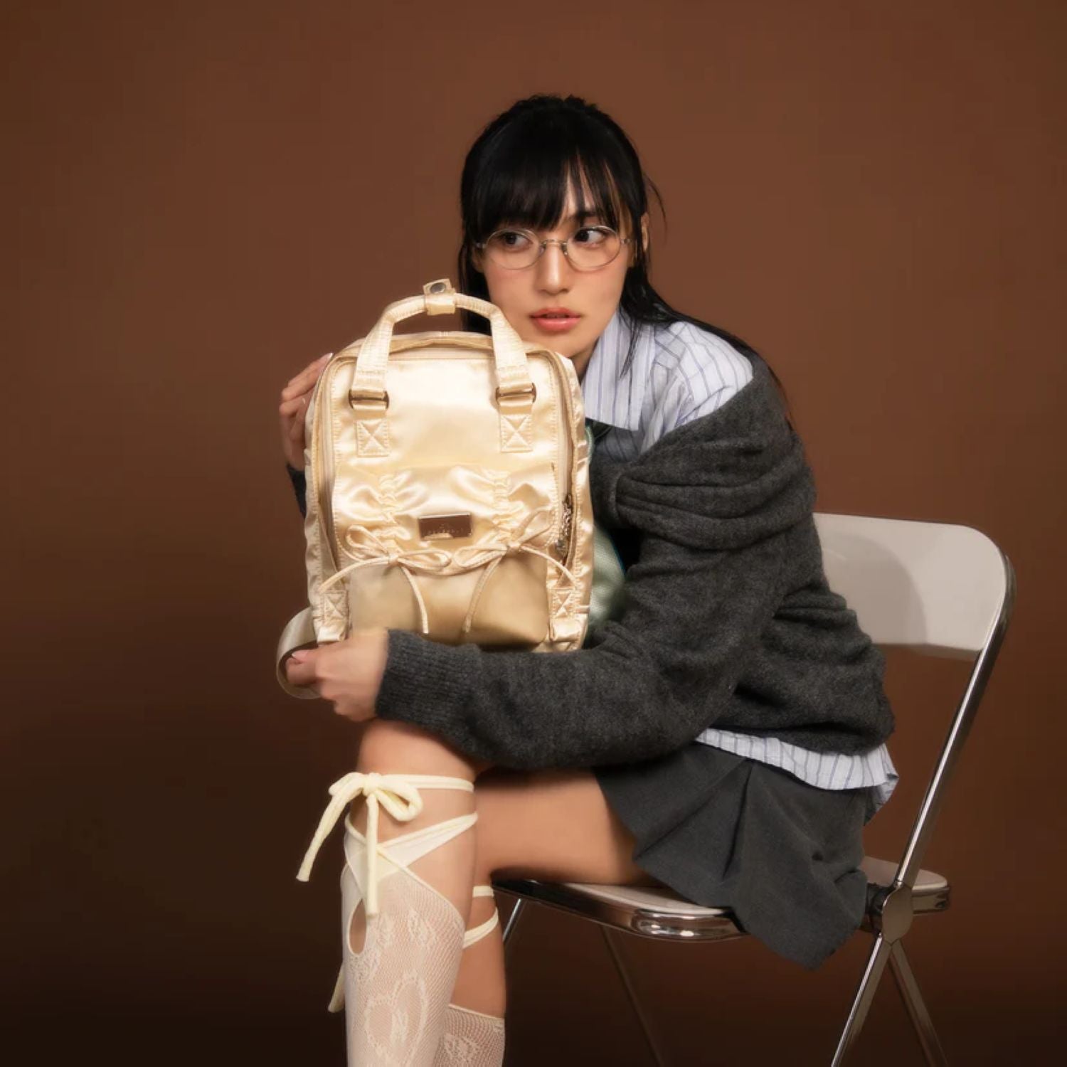 Doughnut Macaroon Mini Girlitude Series Backpack - Champagne