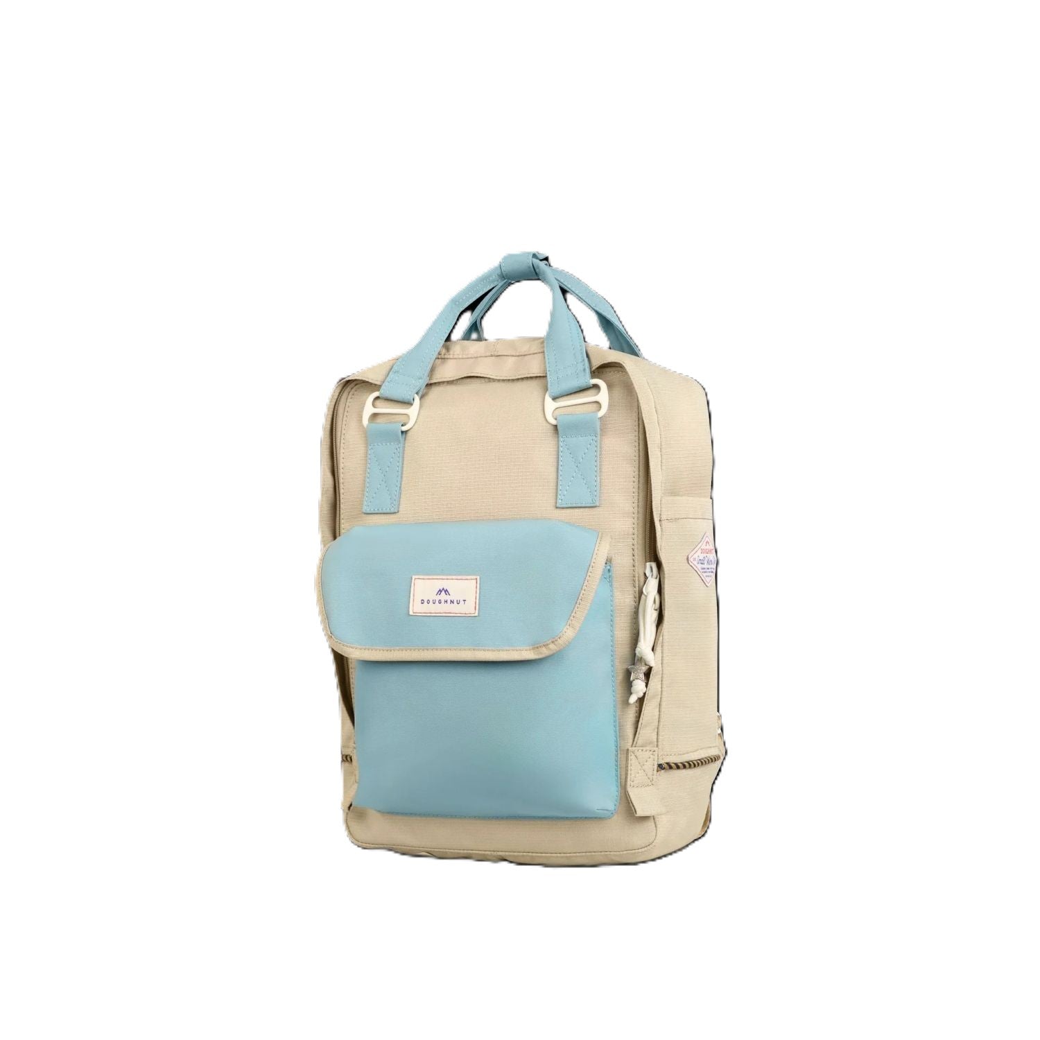 Doughnut Macaroon Minorstones Series Backpack - Blue Grey X Beige