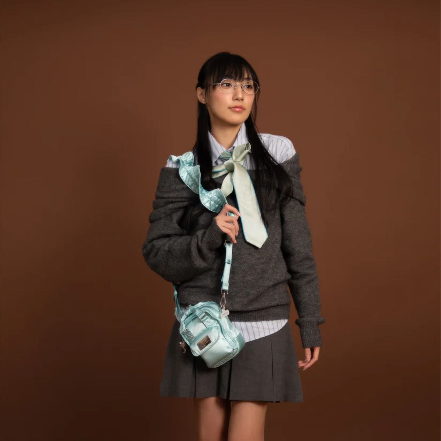 Doughnut Macaroon Tiny Girlitude Series Crossbody Bag - Moonstone