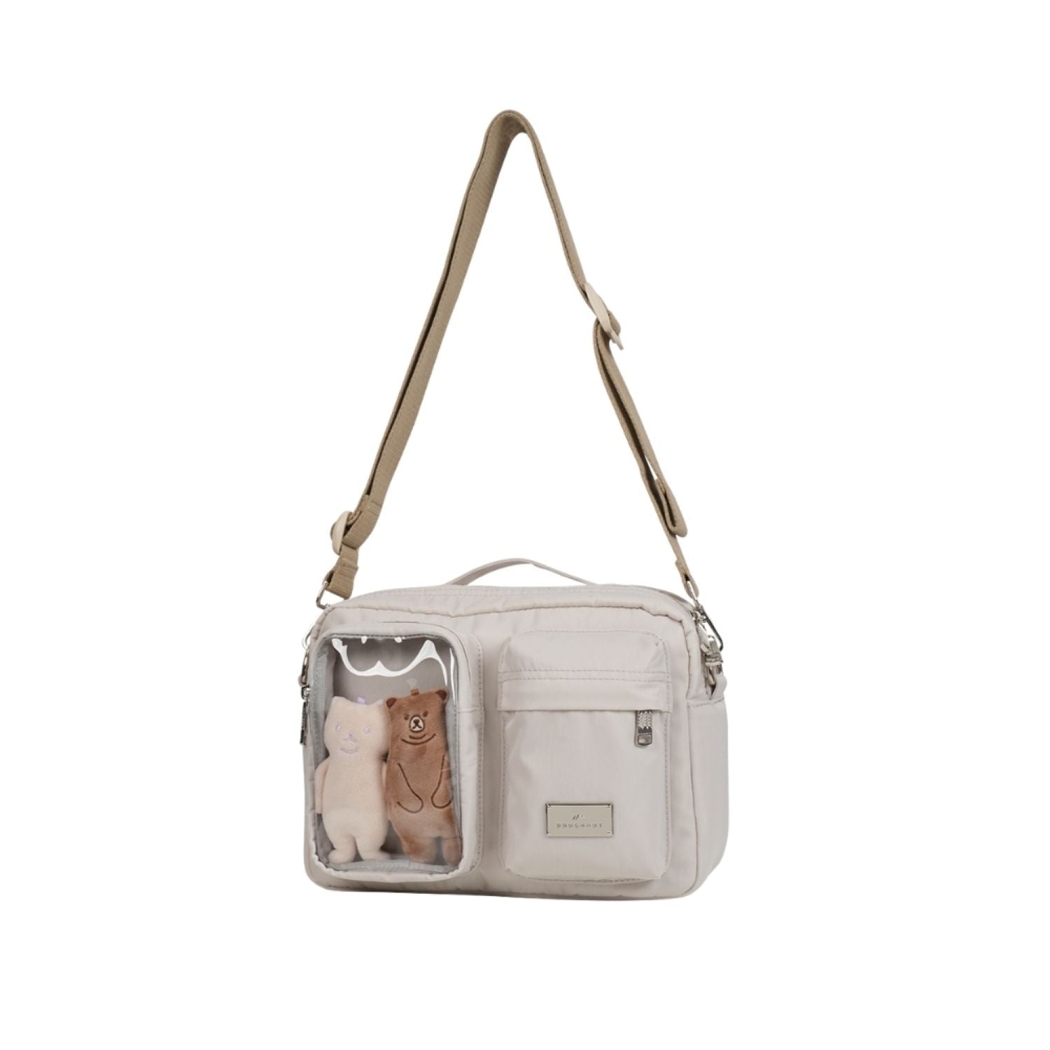 Doughnut Satchel Lucent Series Crossbody Bag - Stone