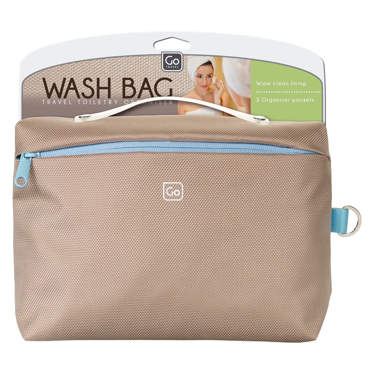 Go Travel Wash Bag (Beige)