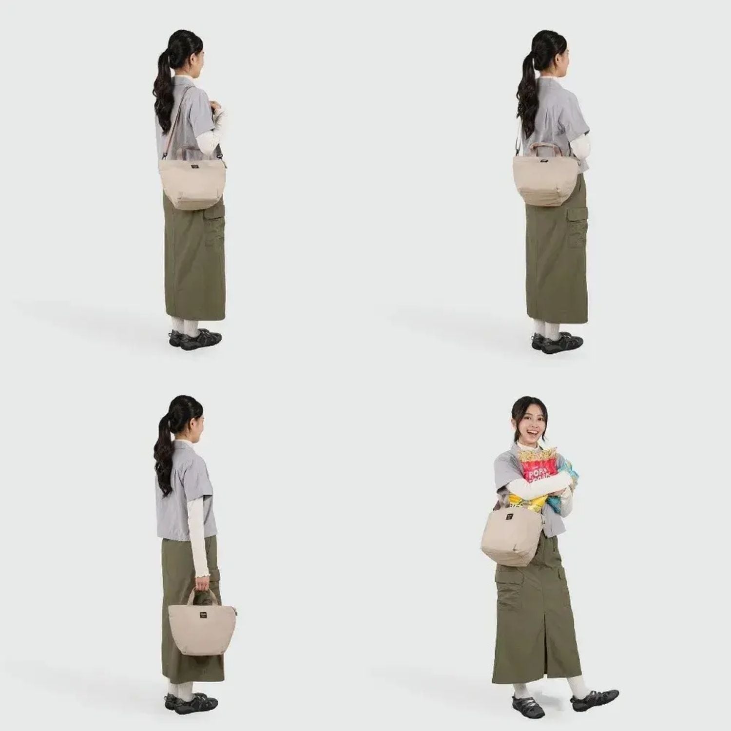 Hellolulu Dorri 2-Way City Small Tote (Whisper White)