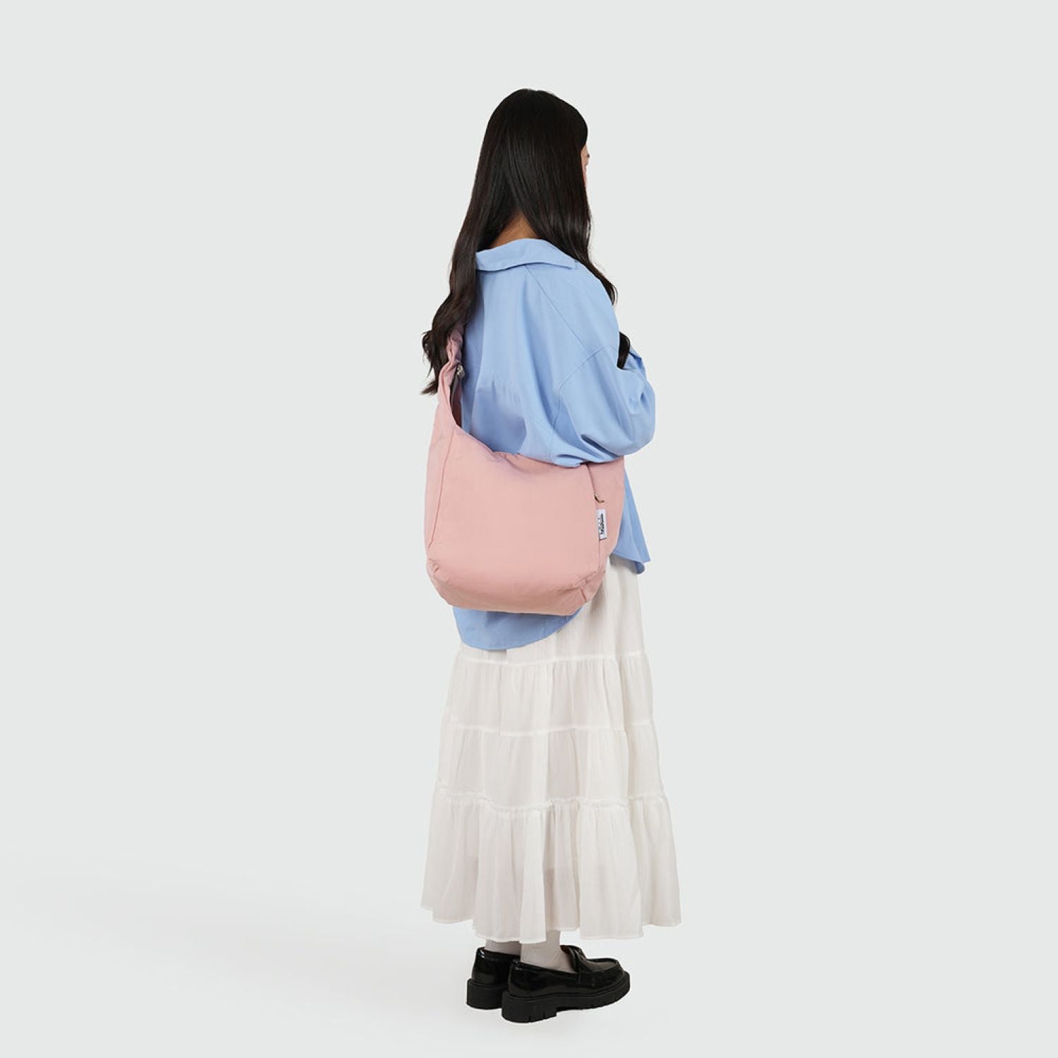 Hellolulu Elan Day Off Bucket Shoulder Bag (Pale Pink)